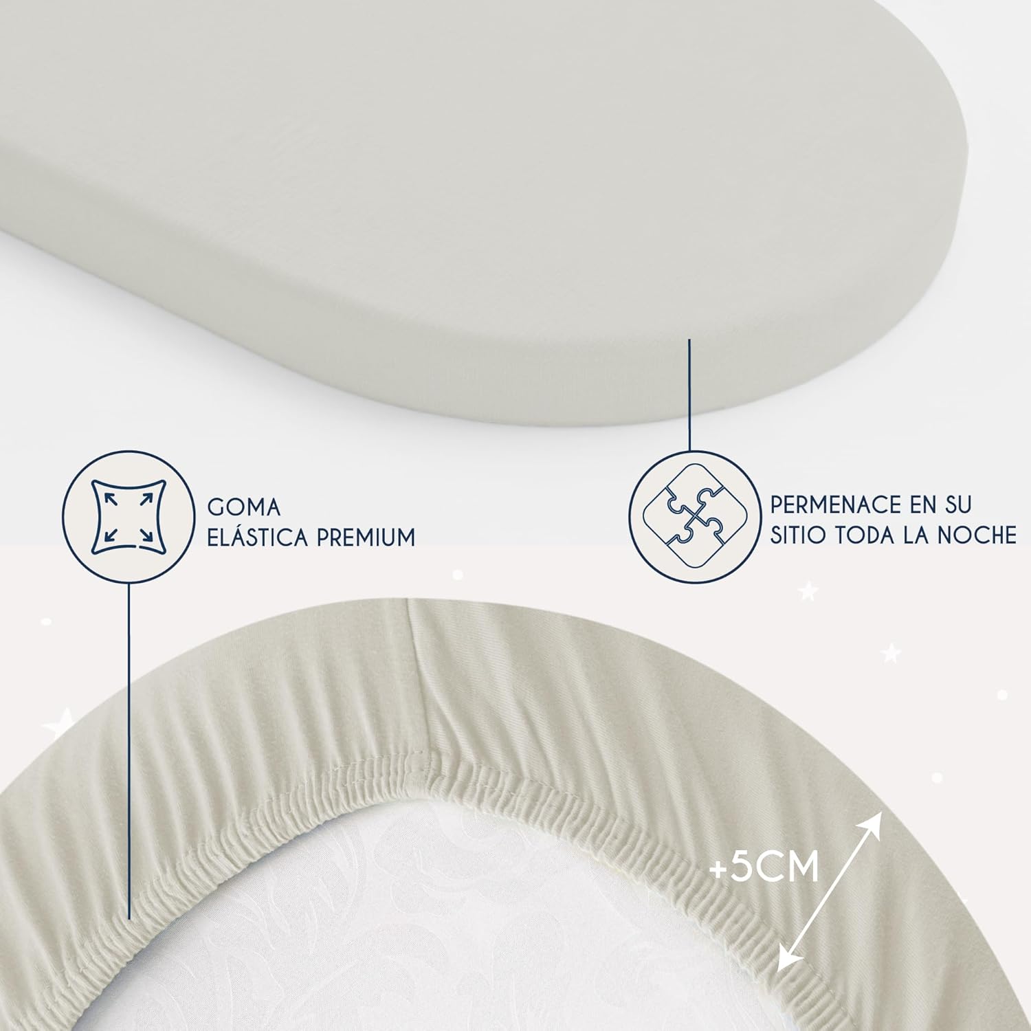 Thumbnail 3 de Dreamzie Juego 2 Sábanas Cuna 40x80 Algodón