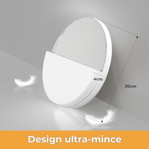 Thumbnail 2 de Kuwork Plafón LED de Techo 48W 4000K 4800LM IP44 Ø30cm: iluminación eficiente para cocina, baño y dormitorio