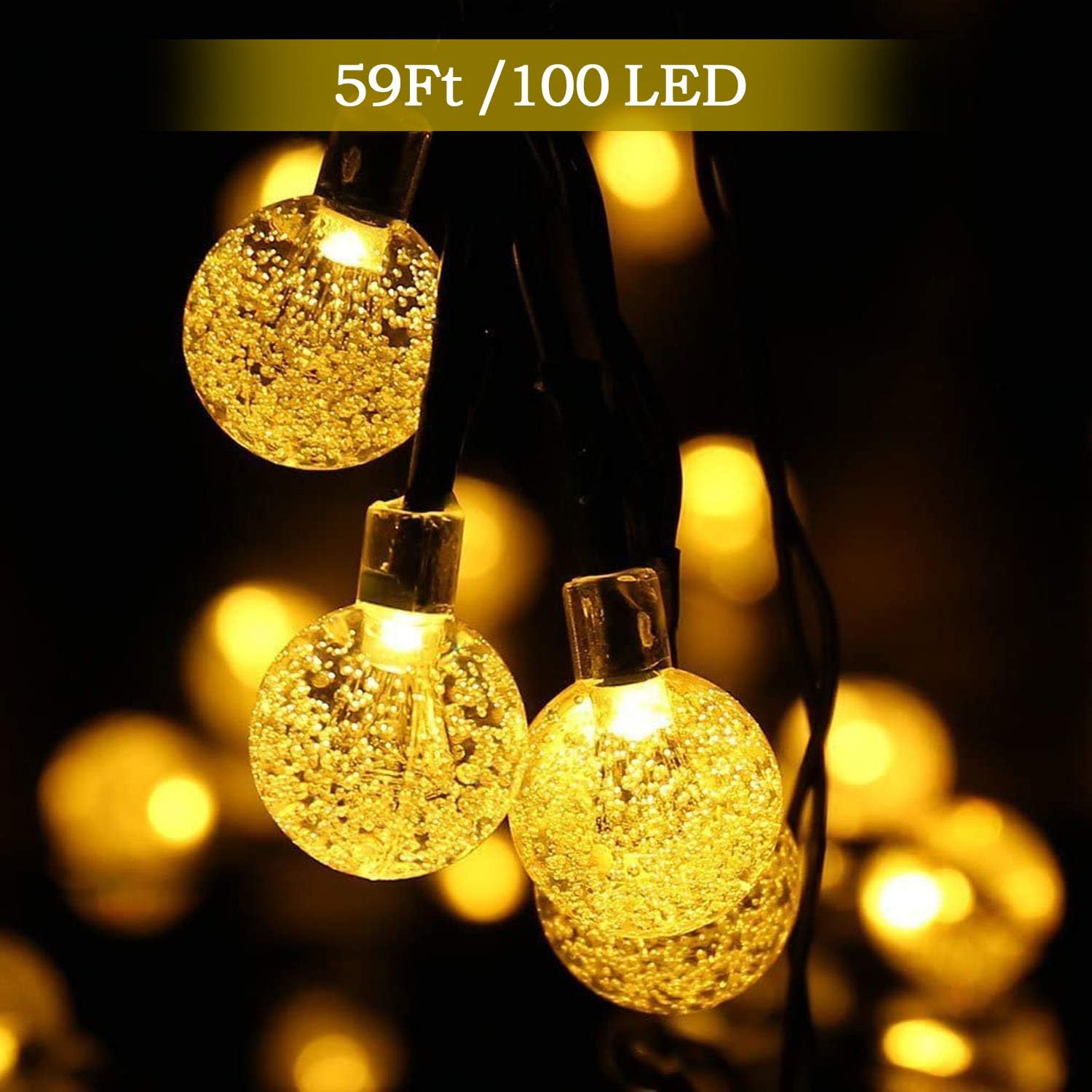 Detalle 2 de Solar globe string lights 59ft 100 LEDs