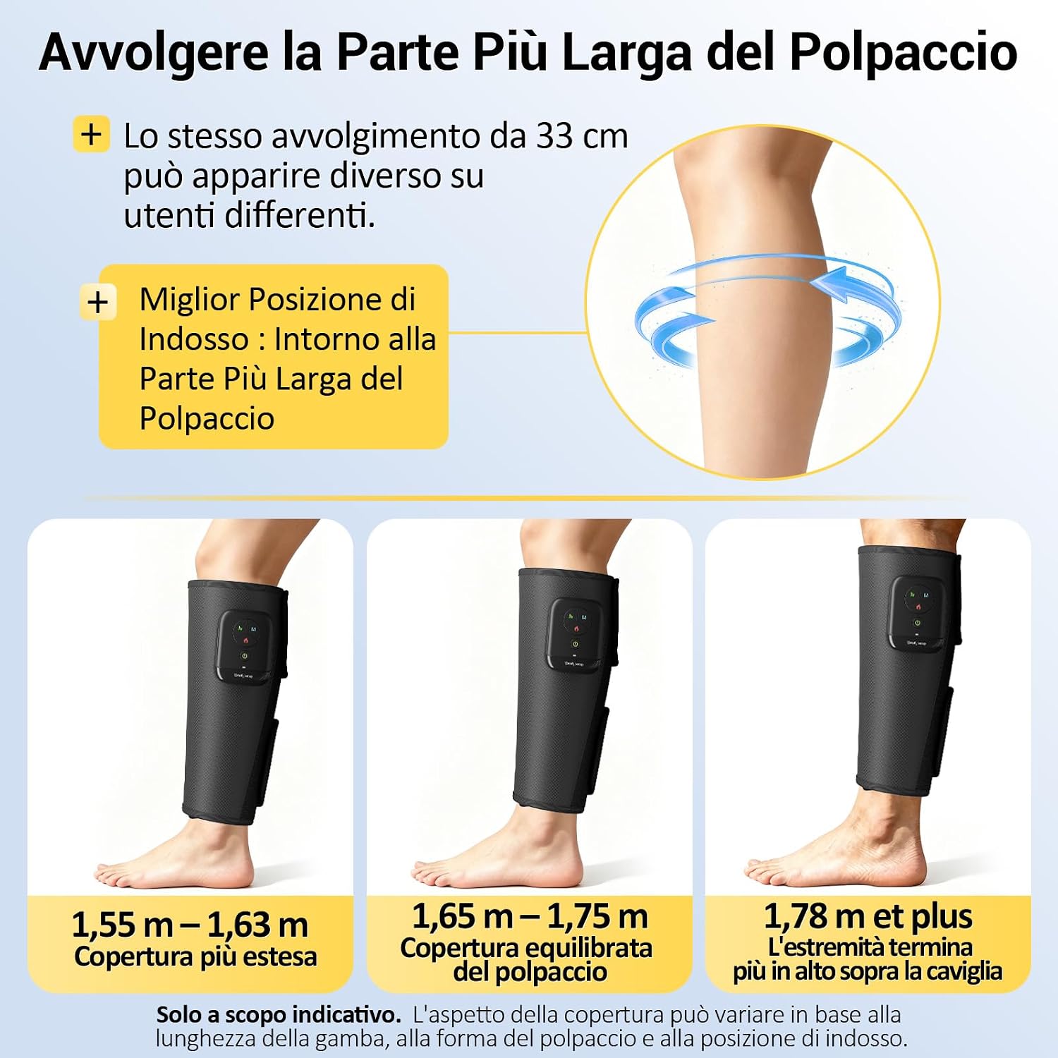 Detalle de Comfytemp Wireless Massaggiatore Per Gambe: Massaggio Pneumatico, Riscaldamento e Controllo App