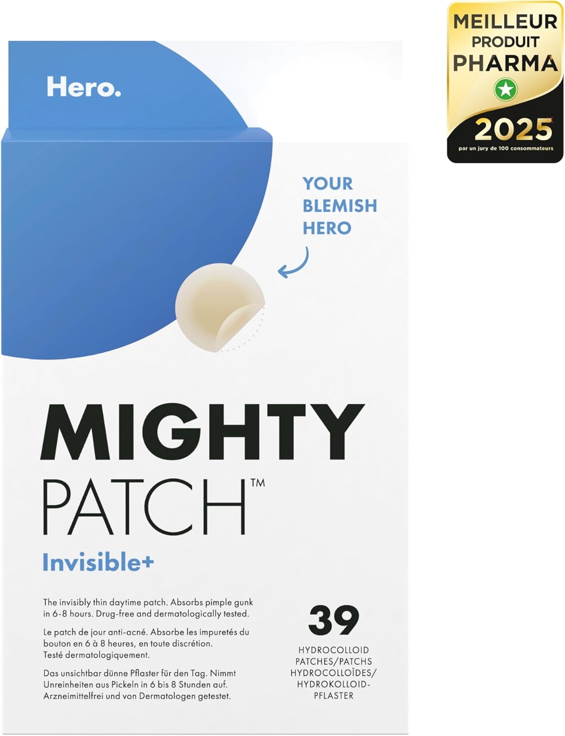 Detalle 2 de Hero Cosmetics Mighty Patch Invisible+ 39 patchs 🩹