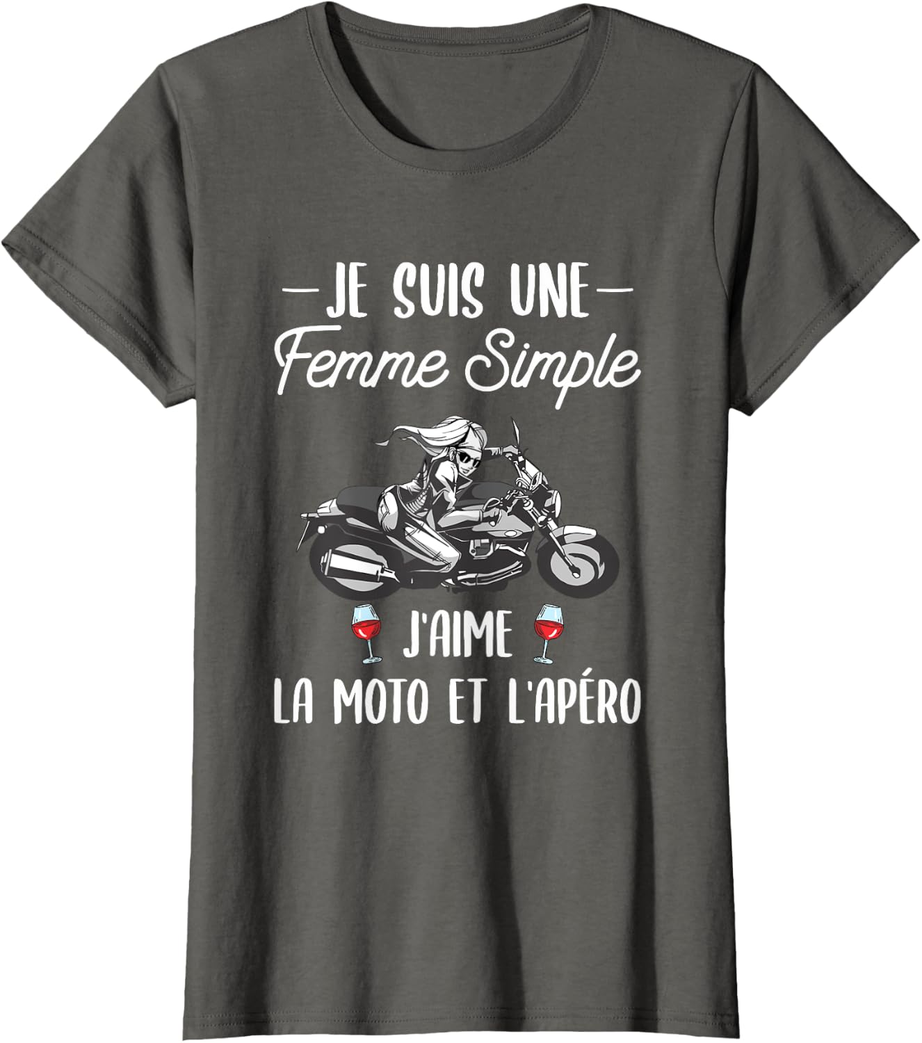 Detalle de T-shirt moto femme léger pour apéro