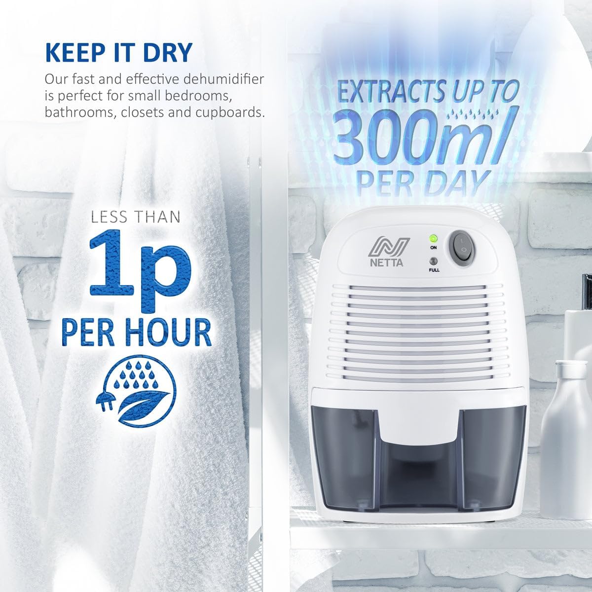Thumbnail 1 de NETTA Dehumidifier 500ml mini dehumidifier