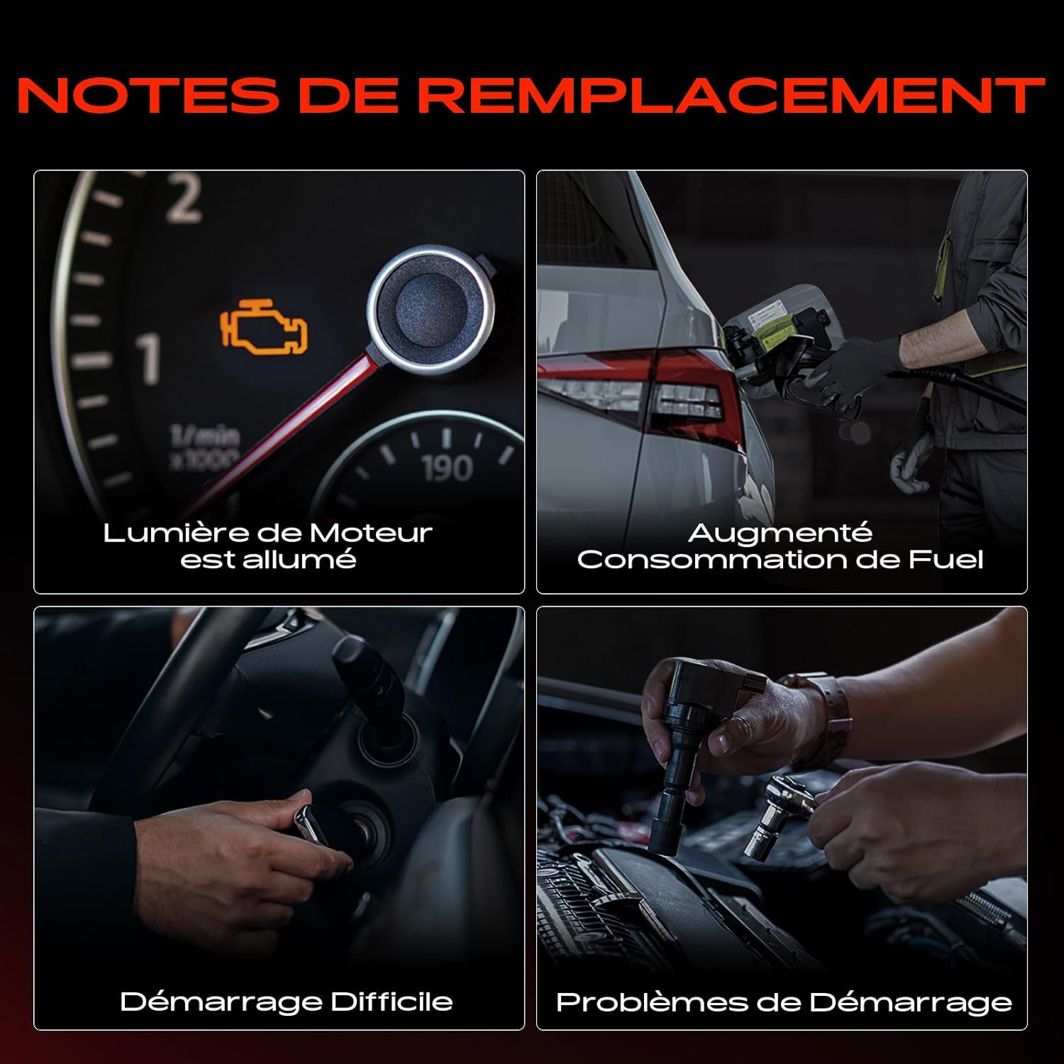 Detalle de Bobine d’Allumage Essence Frankberg – compatibilité étendue pour Focus, Fiesta et Mondeo (référence 1075786)