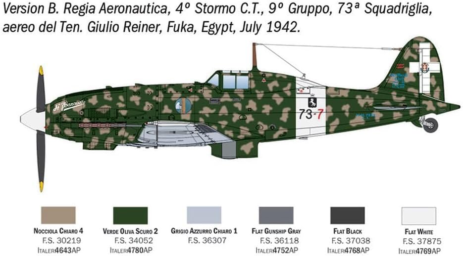 Detalle 2 de Italeri 2840 Macchi MC.202 Folgore – model do sklejania 1:48 z detalami fototrawionymi