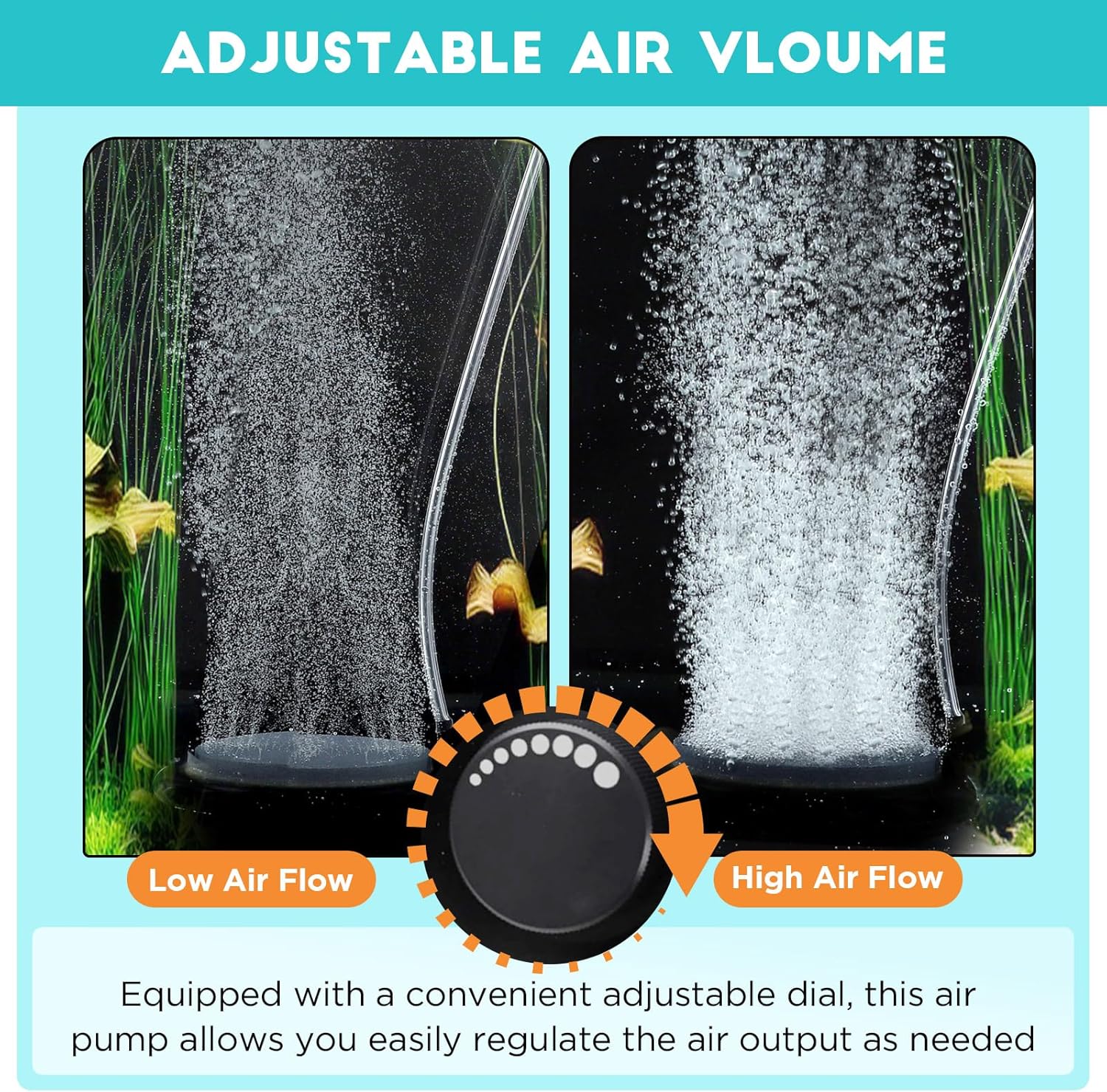 Detalle 2 de hygger Aquarium Luftpumpe 530L/H
