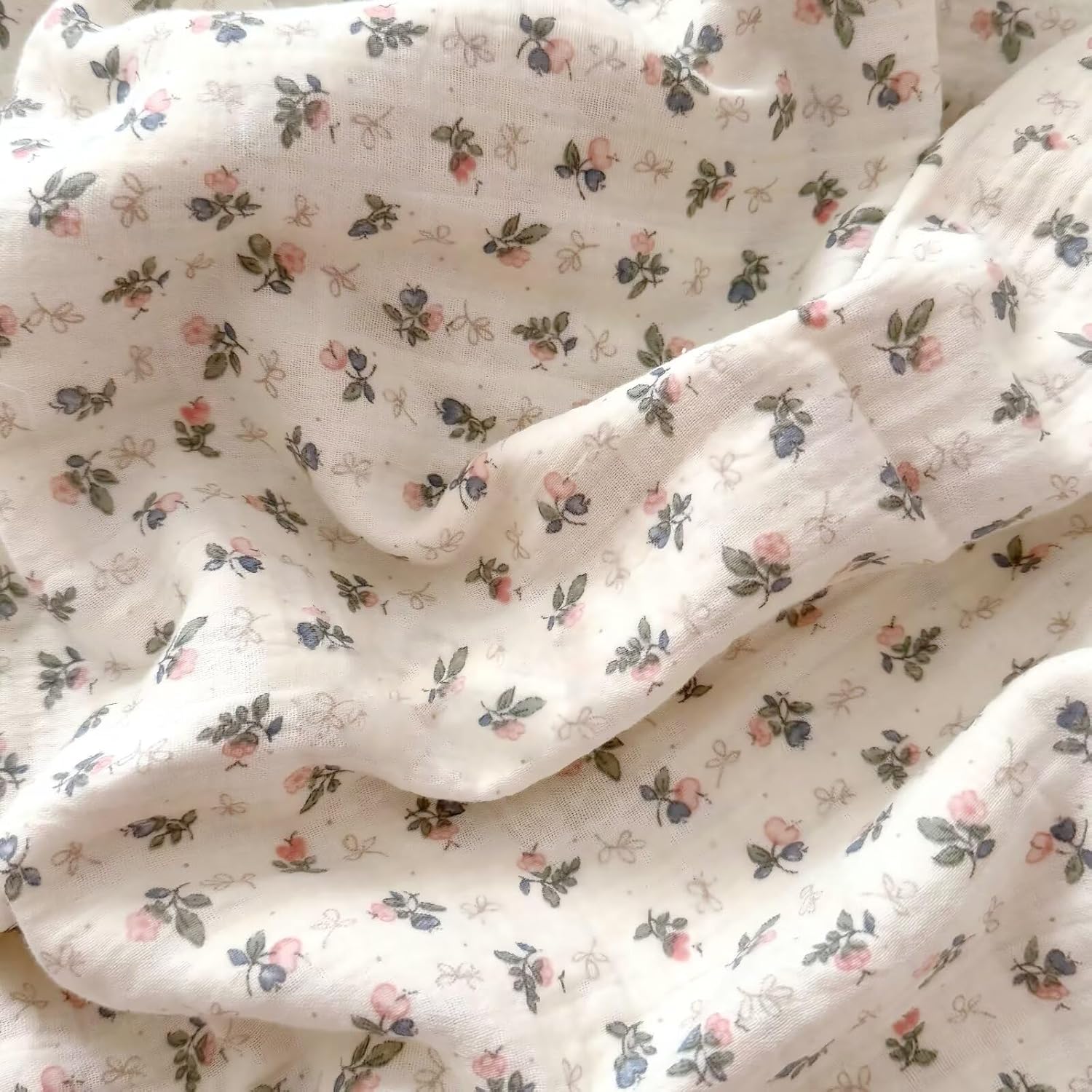 Thumbnail 6 de BuLuTu BLT-KID-ST-BL-T Twin Muslin Cotton Duvet Cover Set, Floral Print
