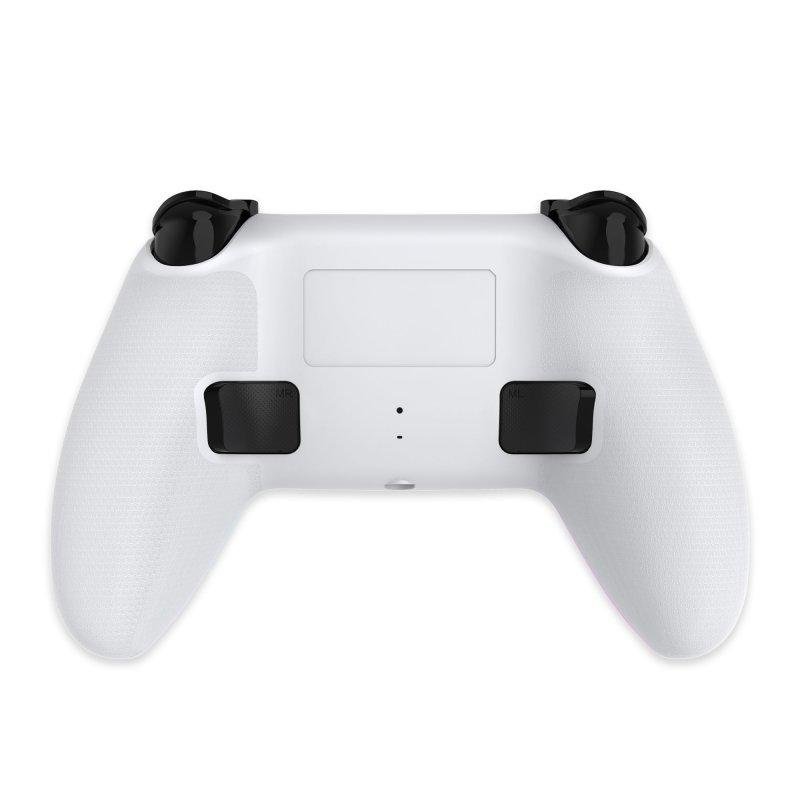Detalle 2 de Mando Trade Invaders HW-1019 Bluetooth LED Blanco para PS5 y multiplataforma