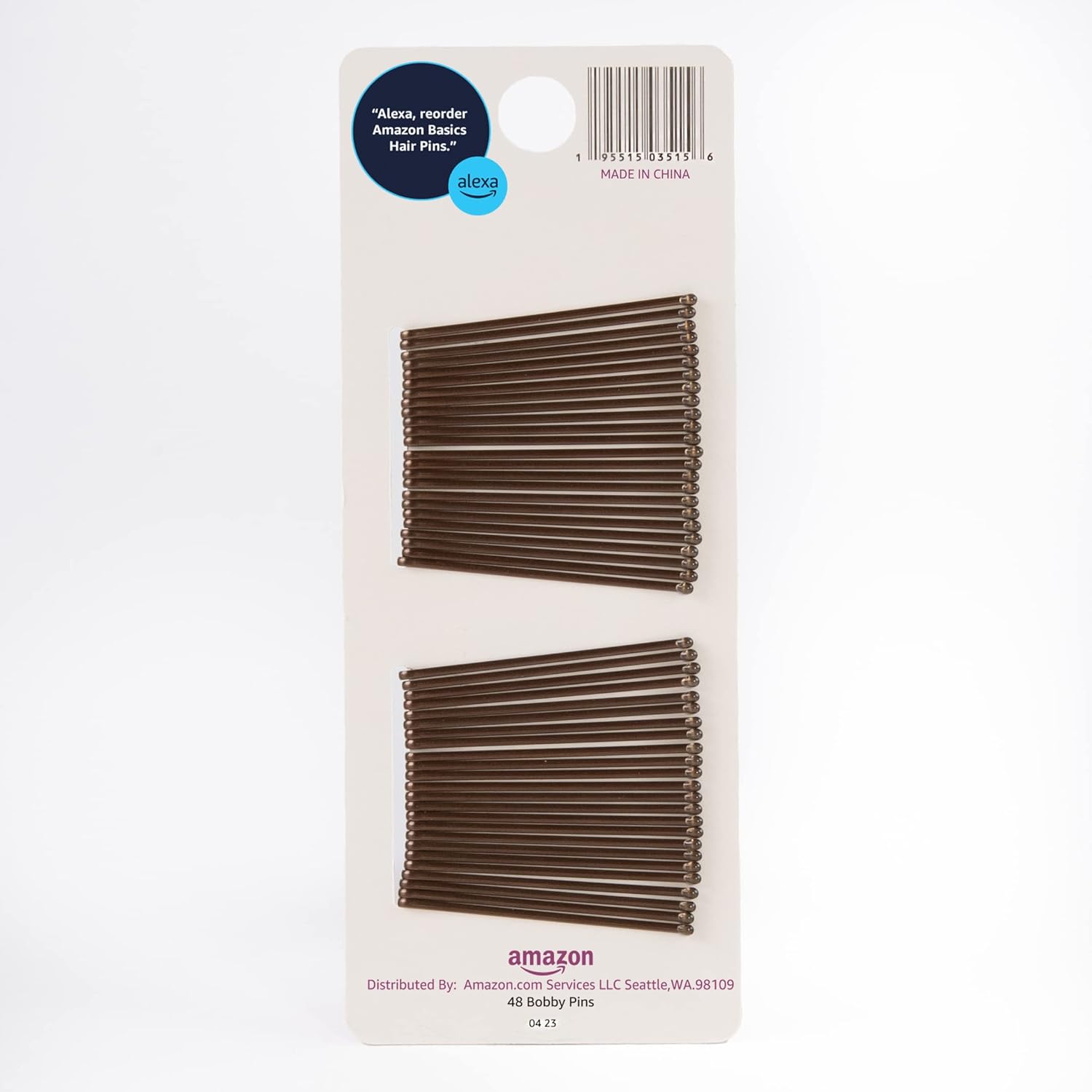 Thumbnail 1 de Amazon Basics Non-Slip Bobby Pins (48 Count), Brown Bruno — Bright, Comfortable Hold for All Hair Types