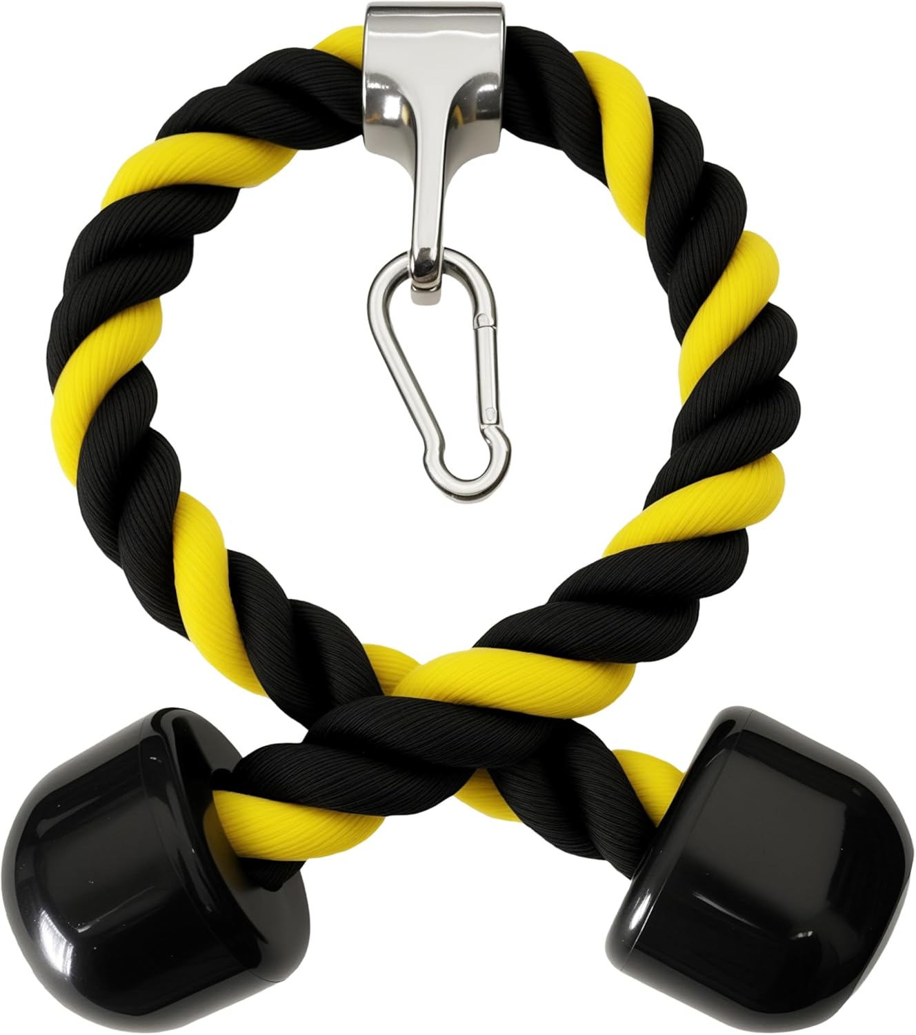 Thumbnail 6 de qibylift gedrehtes Nylon-Trizepsseil für den Kabelzug mit rutschfesten Griffen