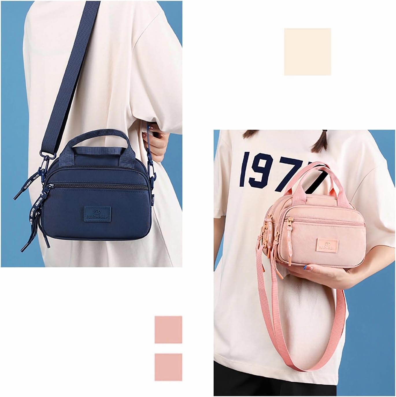Thumbnail 1 de BOBO crossbody bag for women with waterproof nylon and multiple zipped compartments