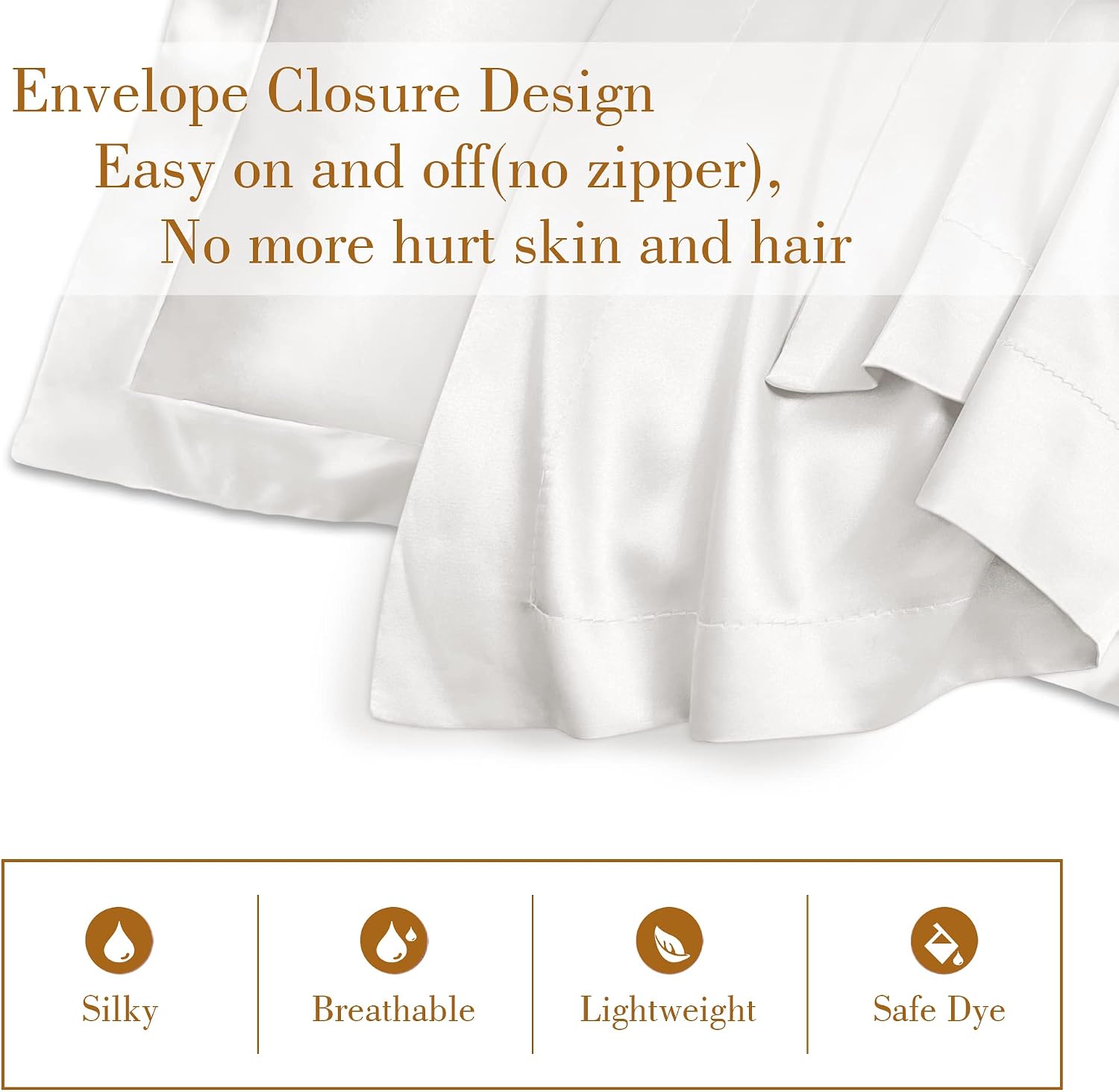 Thumbnail 5 de Silk Pillowcase 2 Pack 50 x 75 cm pillowcases