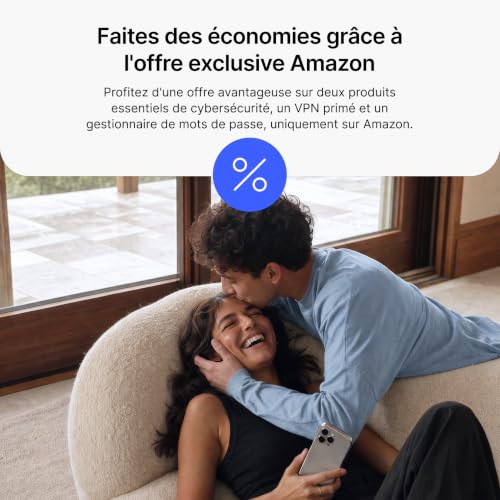 Thumbnail 10 de NordVPN Amazon Essentiel – VPN, gestionnaire de mots de passe et sécurité réseau (1 mois, 10 appareils)