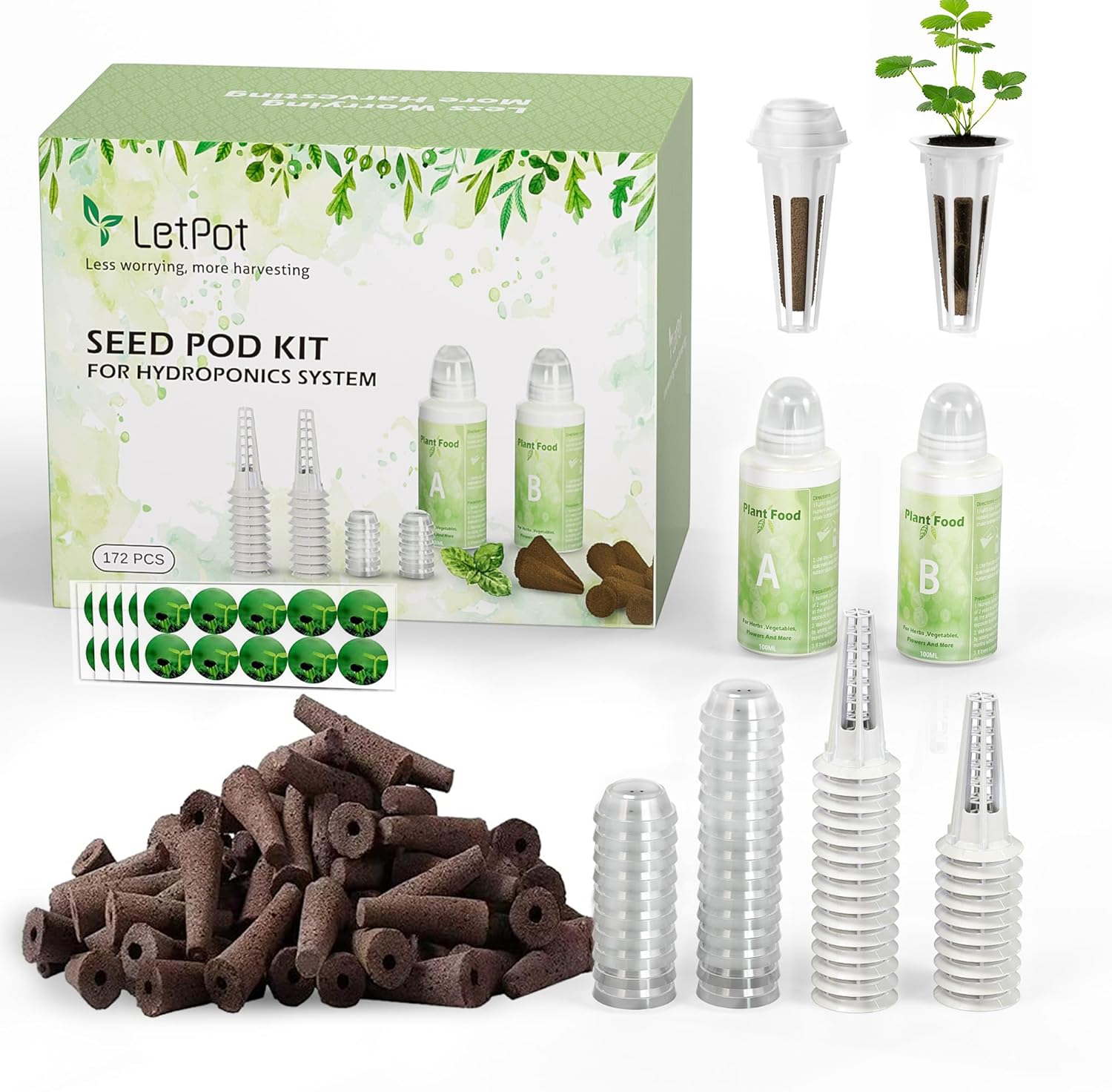 Thumbnail 6 de LETPOT Seed Pod Kits Replacement Growing Sponges (Pack of 200 Grey Sponges)