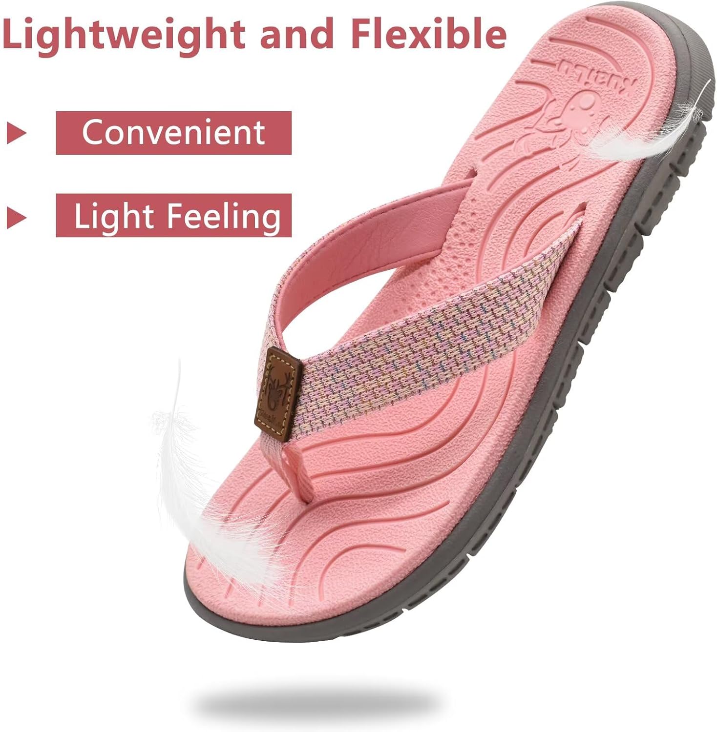 Thumbnail 3 de KuaiLu infradito da donna in morbido tessuto e pelle antiscivolo per yoga e spiaggia