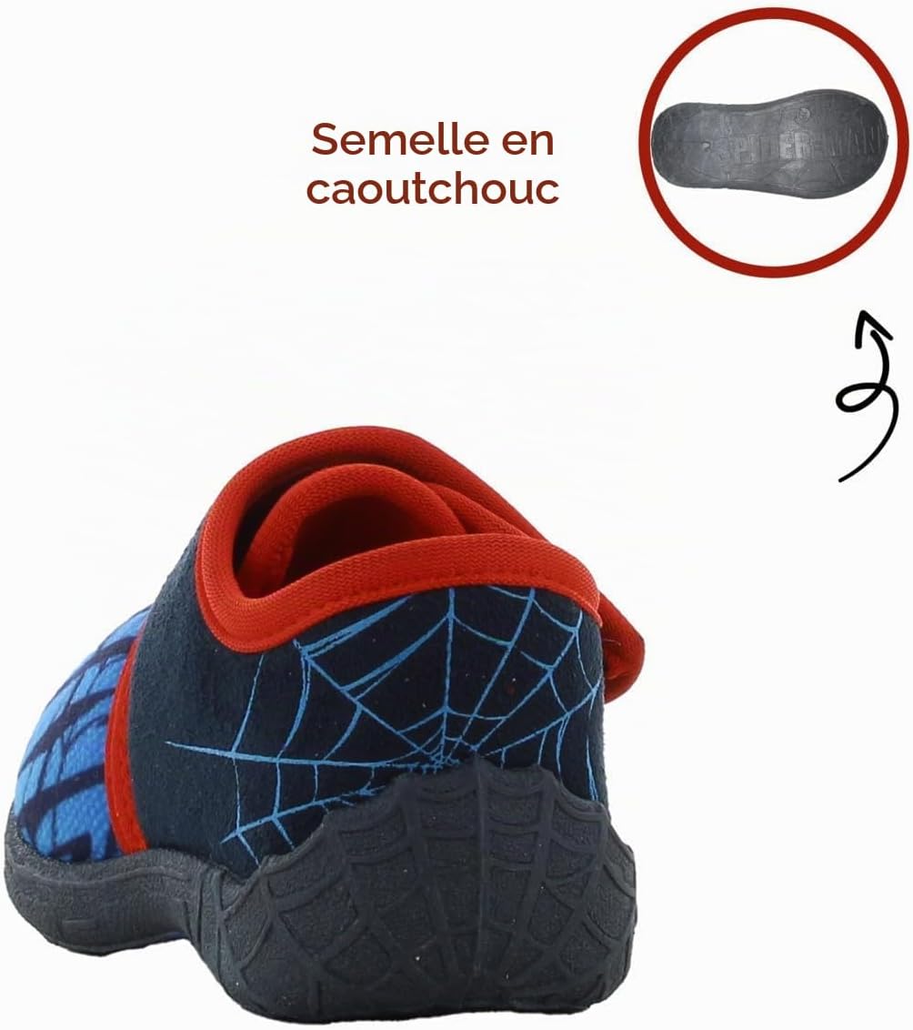 Detalle 2 de Leomil Spiderman-pantoffels voor jongens met klittenband en EVA-zool