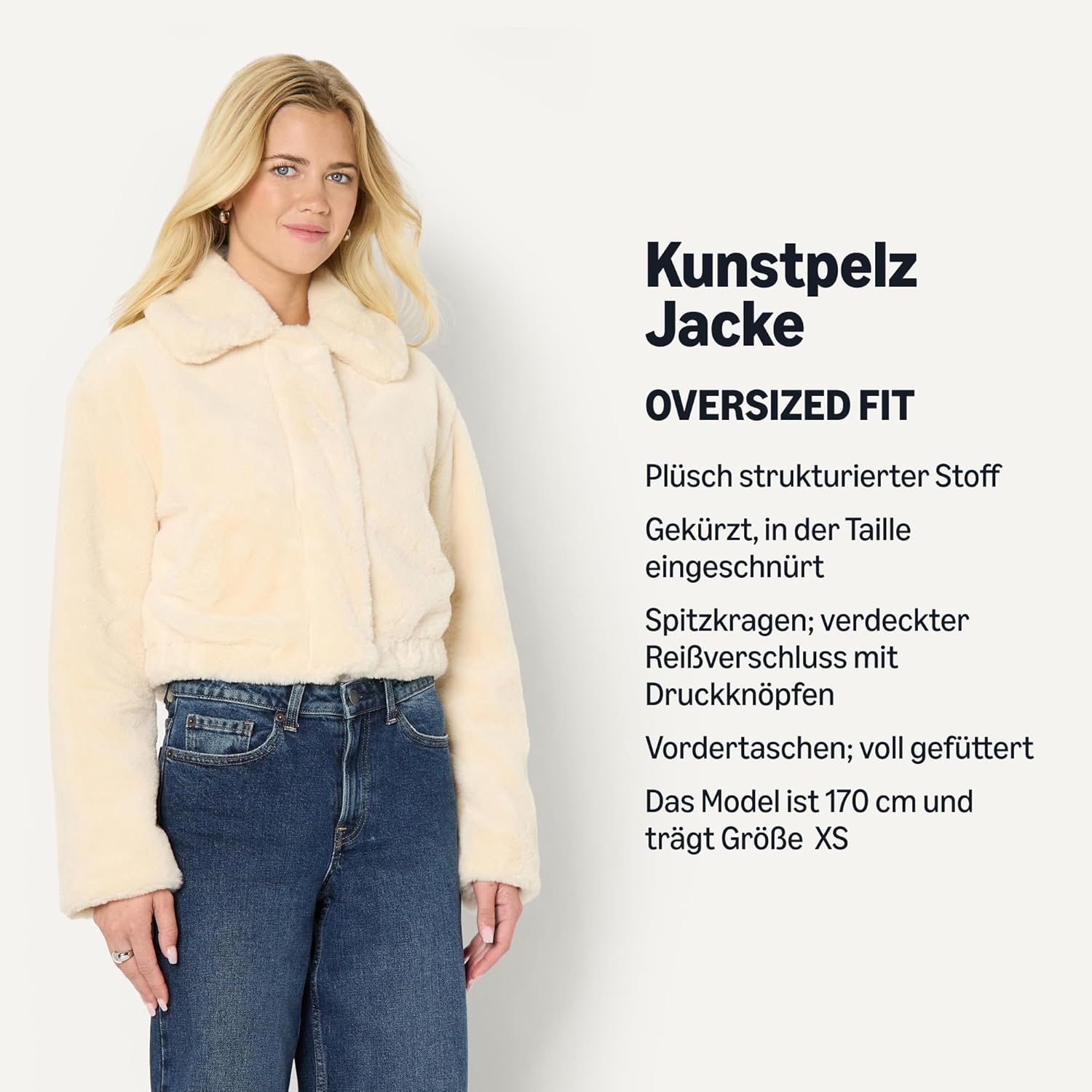 Thumbnail 1 de Damen Oversize-Jacke mit Kunstfell und Kragen – Amazon Essentials (Relaxed Fit)