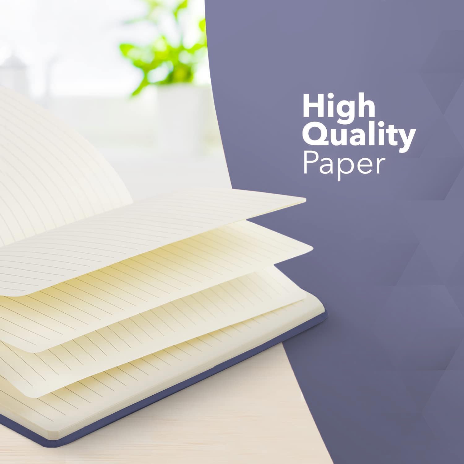 Detalle de delka A4 Notebook in Purple – 160 Pages with Practical Features