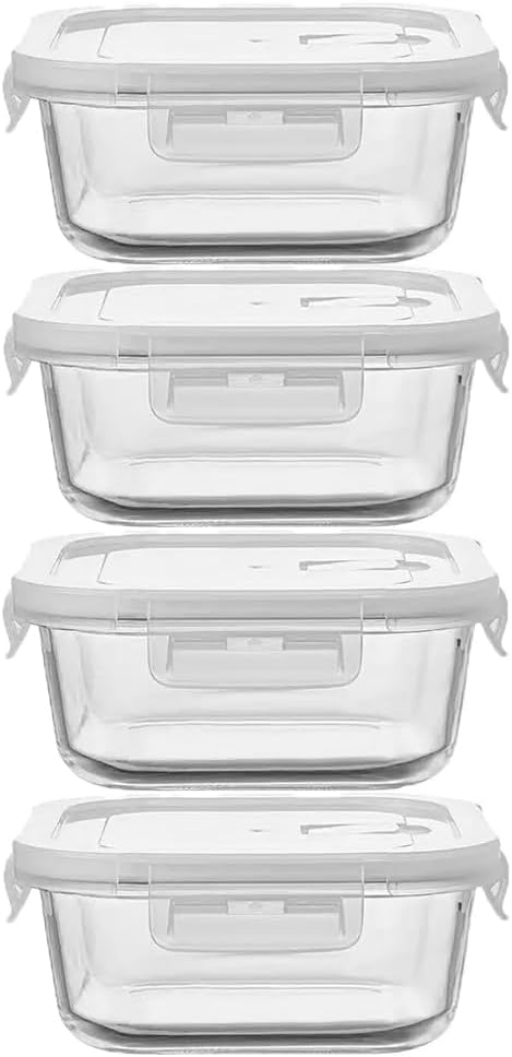 H.JSS WDJS 16oz Glass Meal Prep Containers 500ml 🍱
