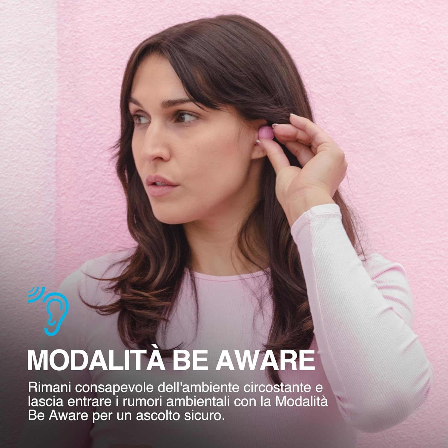 Thumbnail 2 de JLab Go Air Pop+ cuffie Bluetooth True Wireless In-Ear rosa, autonomia fino a 35+ ore