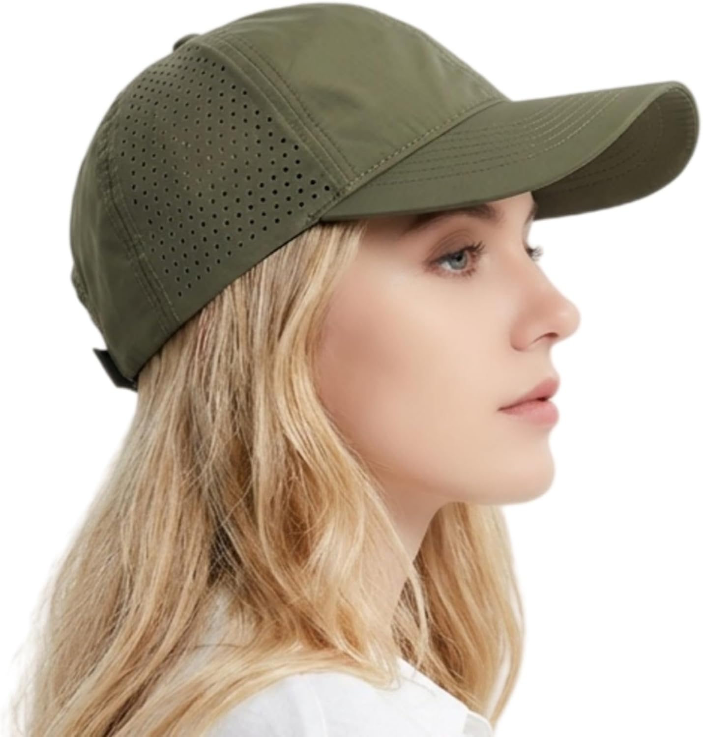 Detalle de HIQIU Baseball Cap Herren/Sommer Mesh – atmungsaktive, schnell trocknende Sport-Outdoor-Cap mit verstellbarem Band