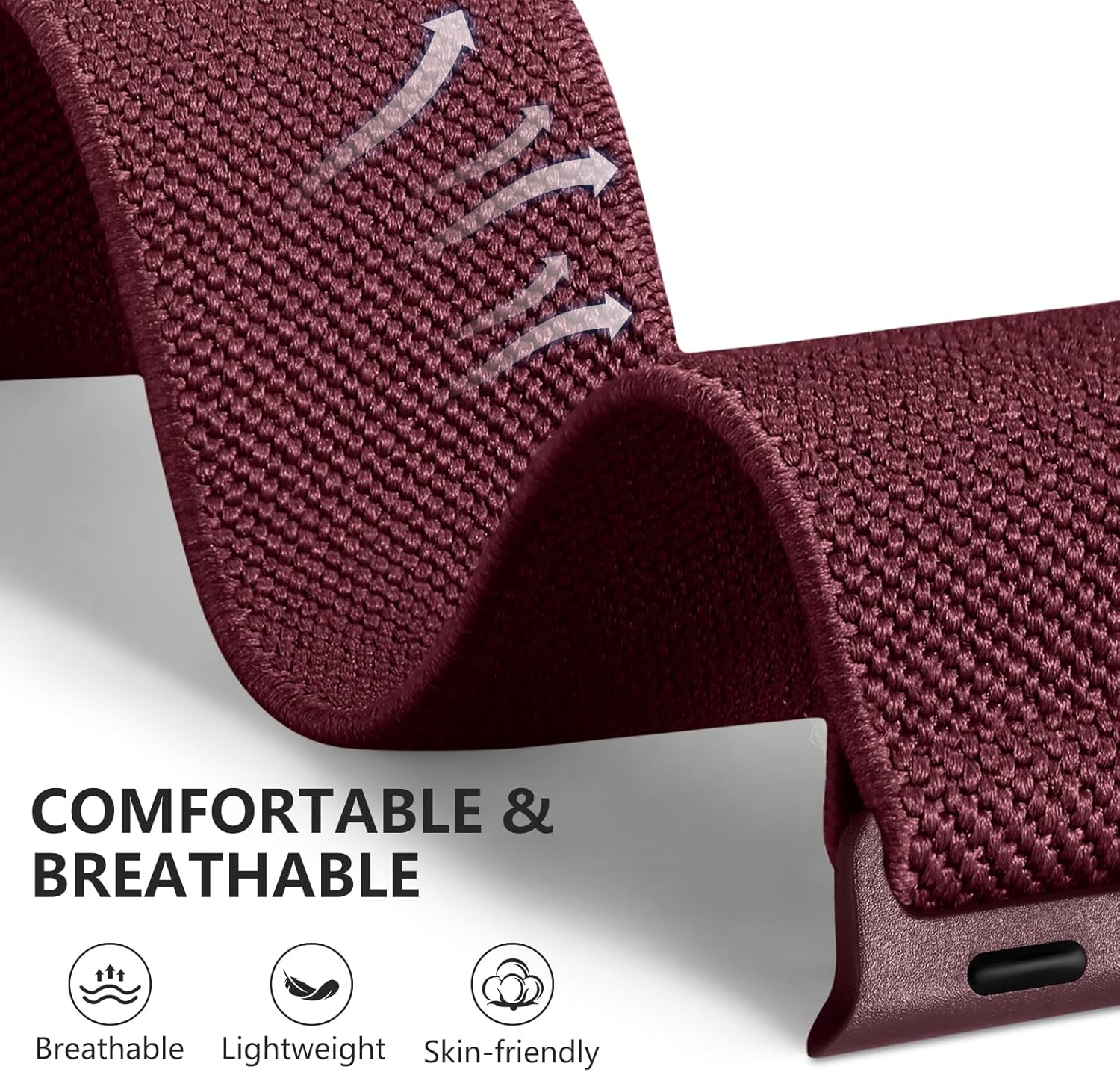 Thumbnail 5 de IMIVIO Water-Resistant Elastic Straps for Apple Watch (38–42mm) – Nylon Stretch Sport Band