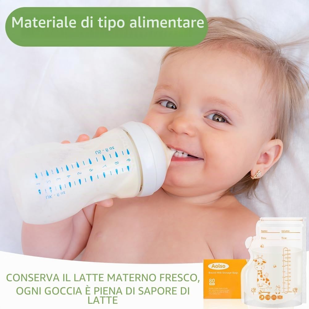 Thumbnail 6 de Aolso 80 Sacchetti Latte Materno 250 ml: conservazione sicura e comoda