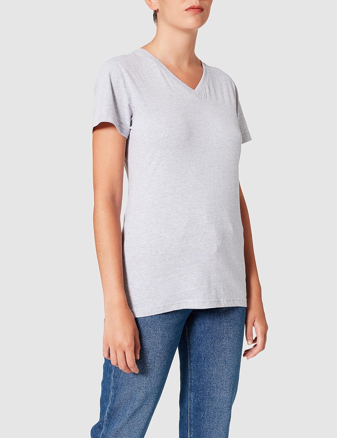 Detalle 2 de berydale Camisetas Mujer cuello en V 100% Algodón
