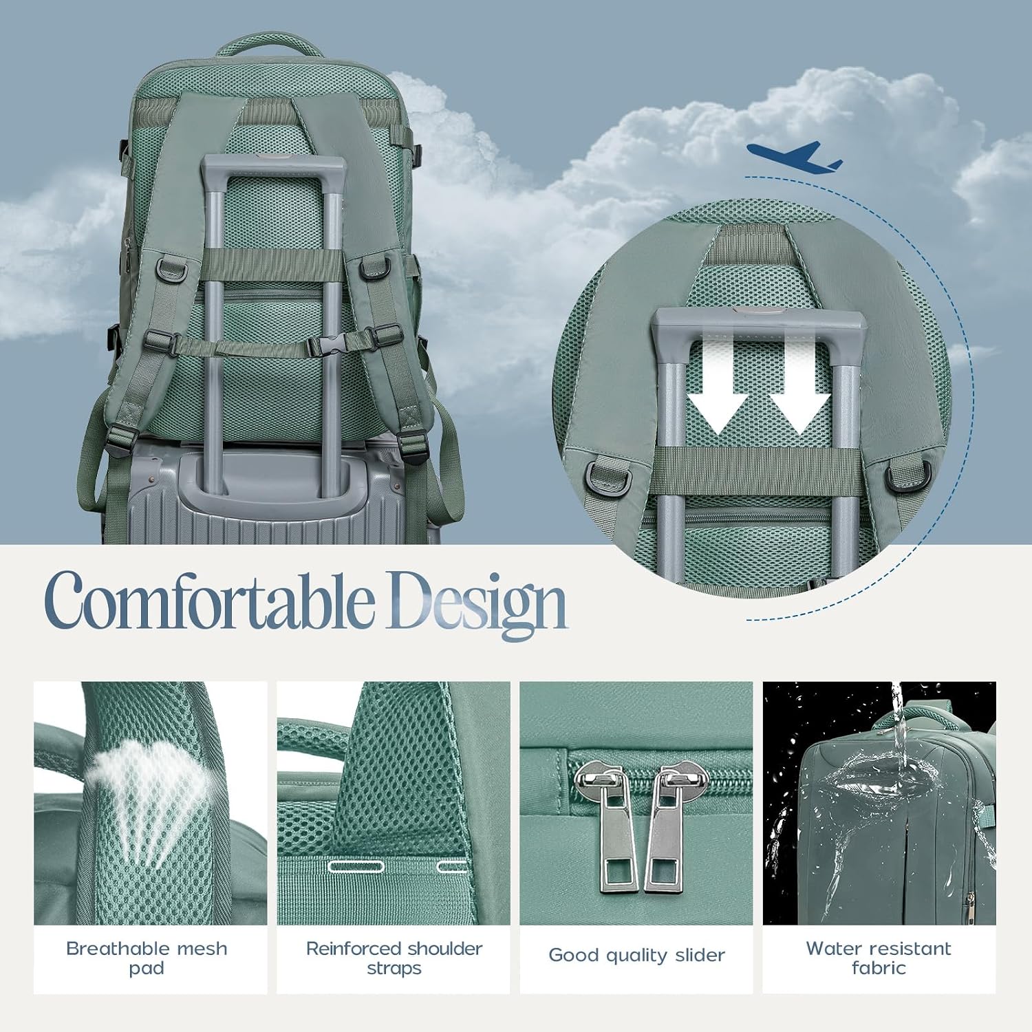 Thumbnail 4 de Xkdoai for Easyjet Cabin Bag 45x36x20 travel backpack