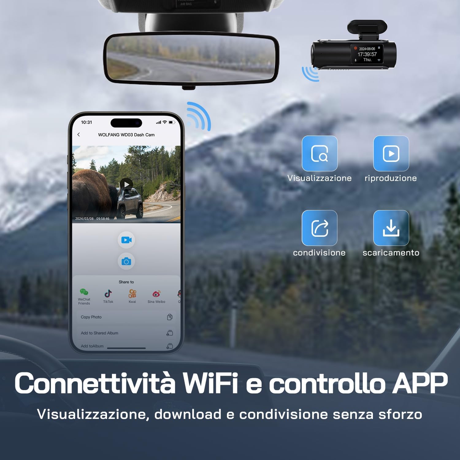 Thumbnail 6 de WOLFANG Dash Cam Auto 4K 32 GB