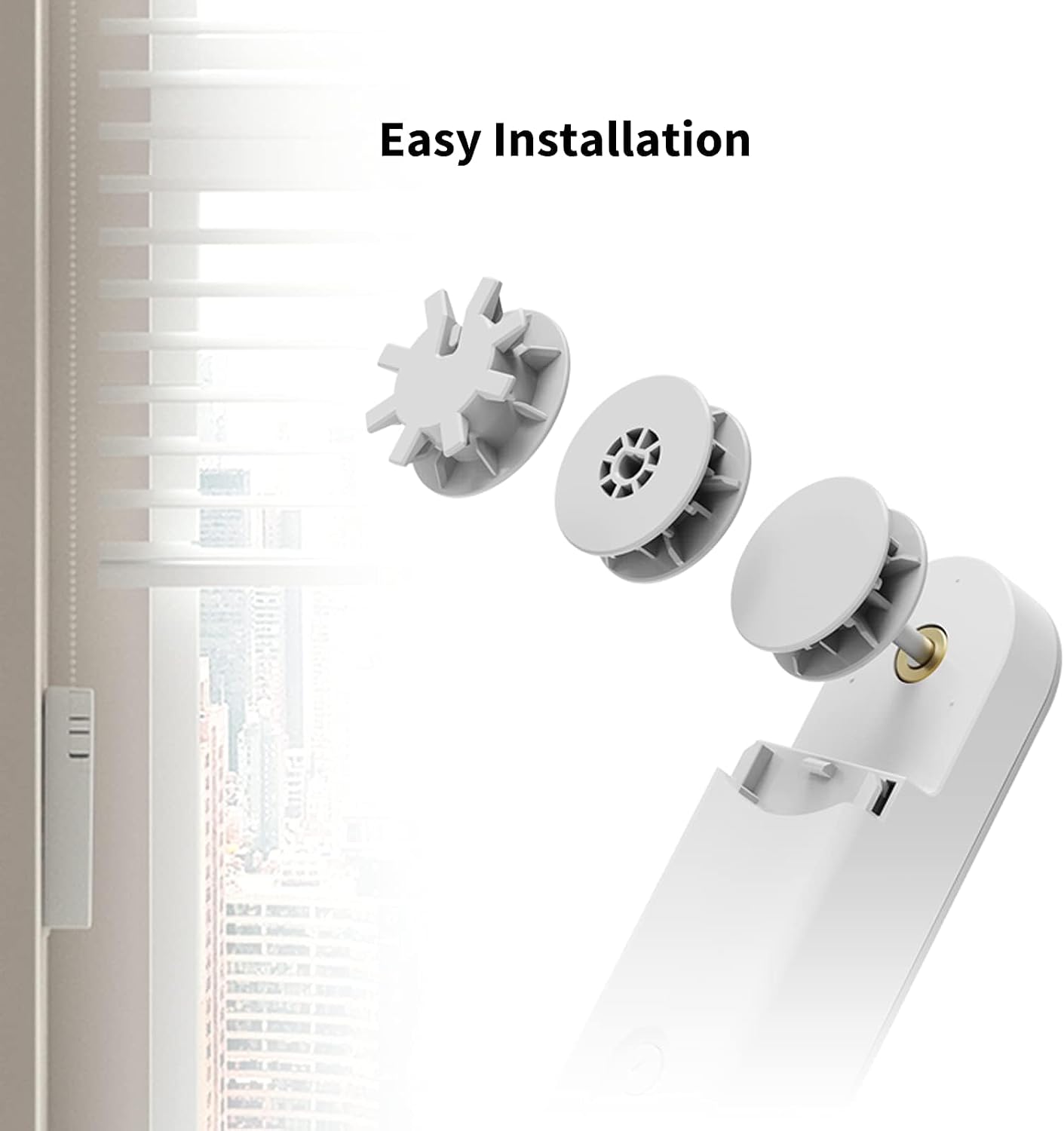 Detalle de Aqara Roller Blind Drive E1 (richiede hub Aqara): motore per tapparelle con timer e controllo vocale, compatibile HomeKit, Alexa, Google Assistant e IFTTT
