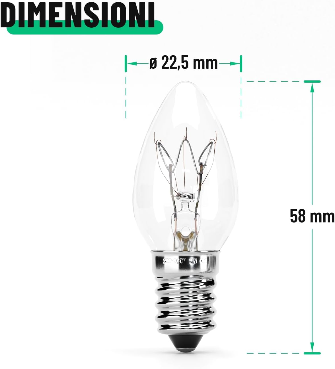 Thumbnail 4 de Greate 2 lampadine E14 7W per lampada di sale – 40 lumen, 2700 K, 1000 ore
