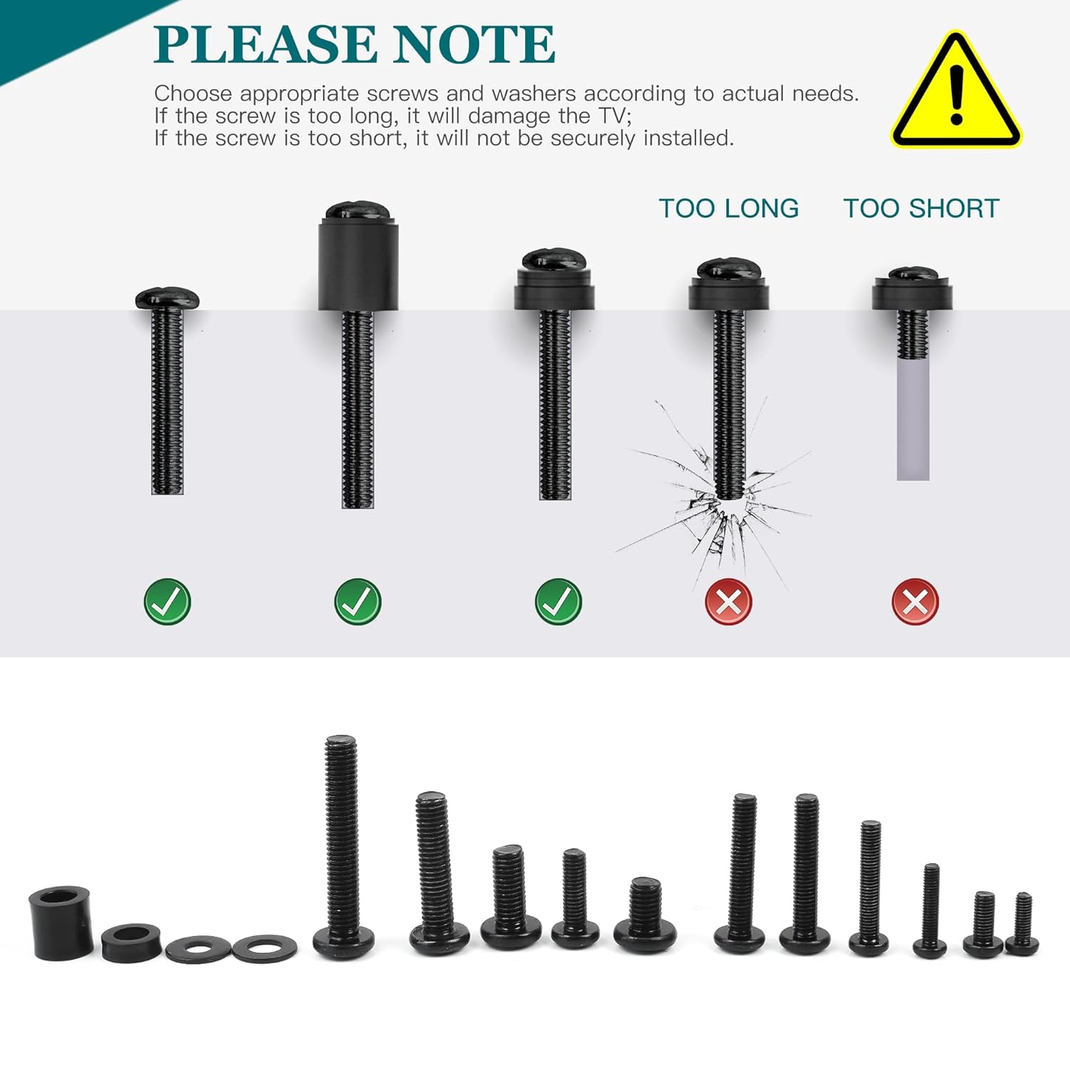 Thumbnail 3 de Digank TV Bracket Screws Universal 68pc