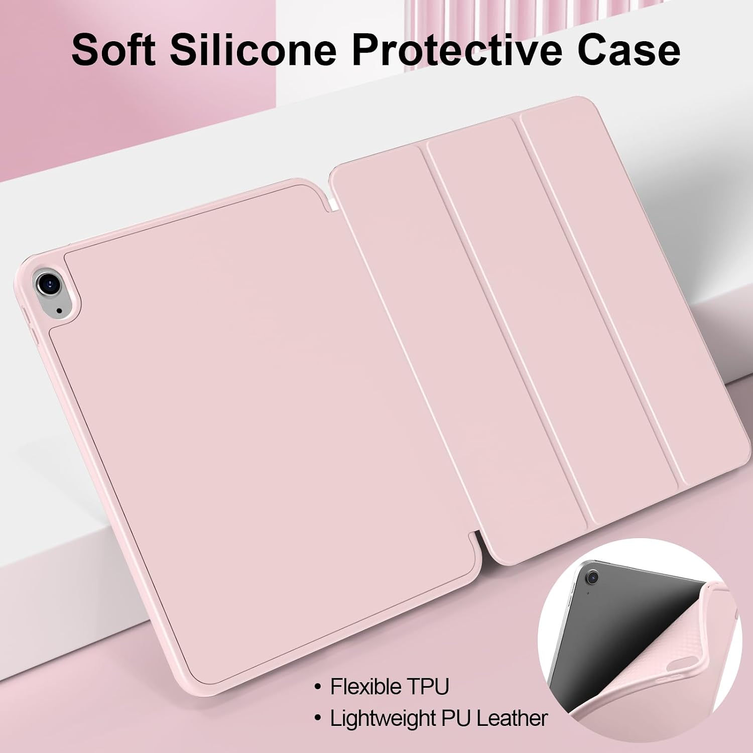 Detalle de aoub Case for iPad 11th Generation 2025 (A16) / 10th Generation 2022: Protective TPU Case with Pencil Holder