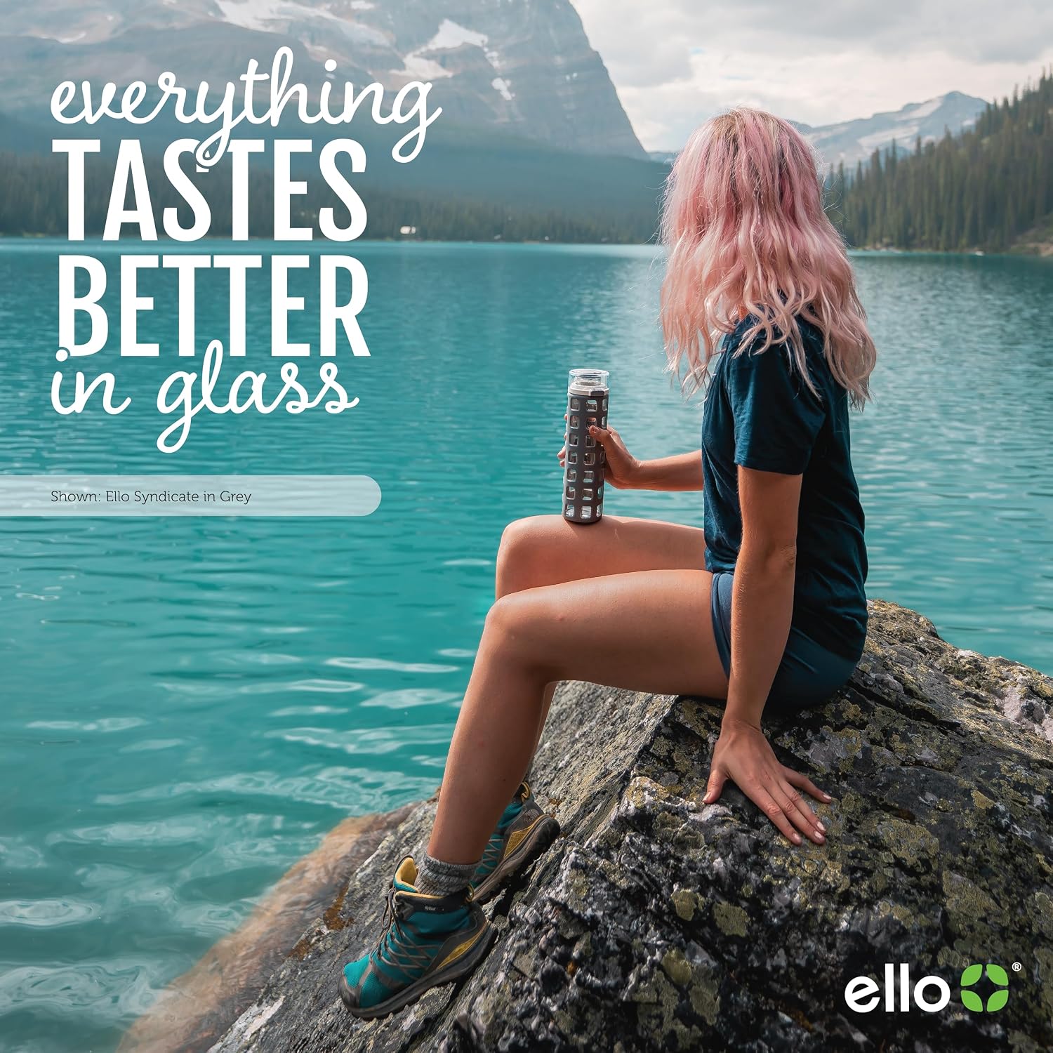 Detalle 2 de Ello Syndicate 20oz glass water bottle