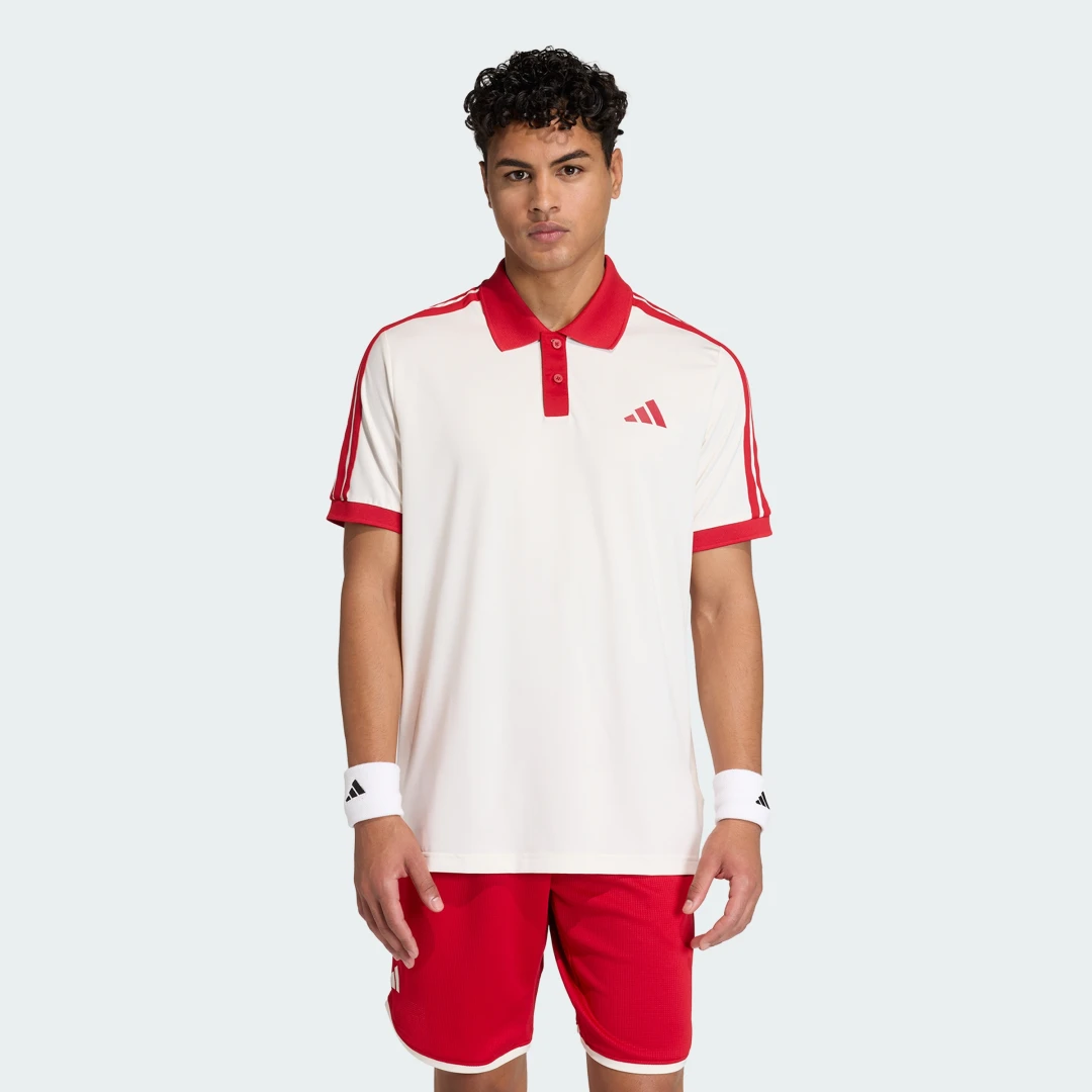 Detalle de POLO TENNIS CLASSICS de Adidas — polo blanco versátil para rendimiento y estilo