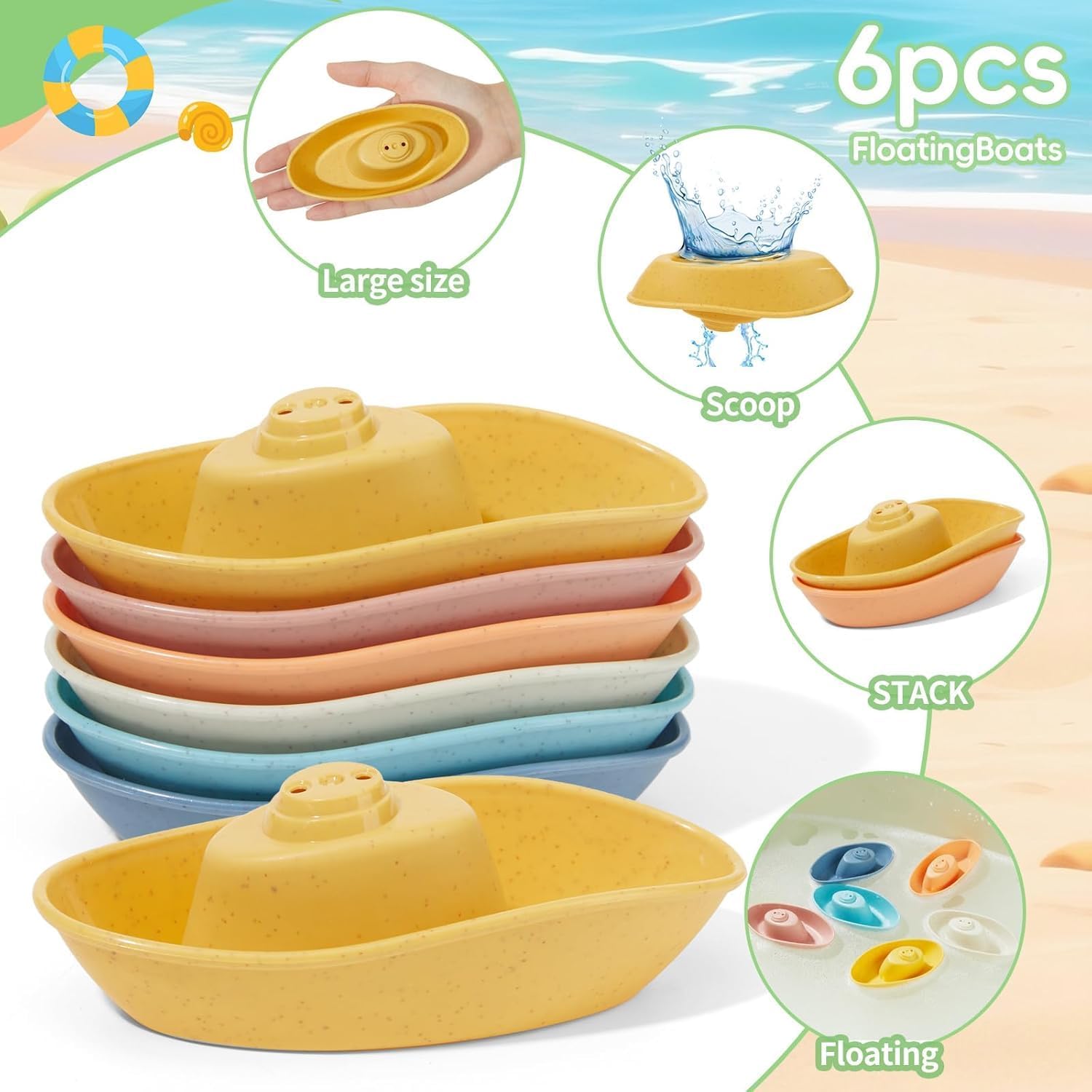 Thumbnail 3 de Baby Bath Toys for 1–4 Years: 15‑Piece Mold‑Free Set for Safe Water Play
