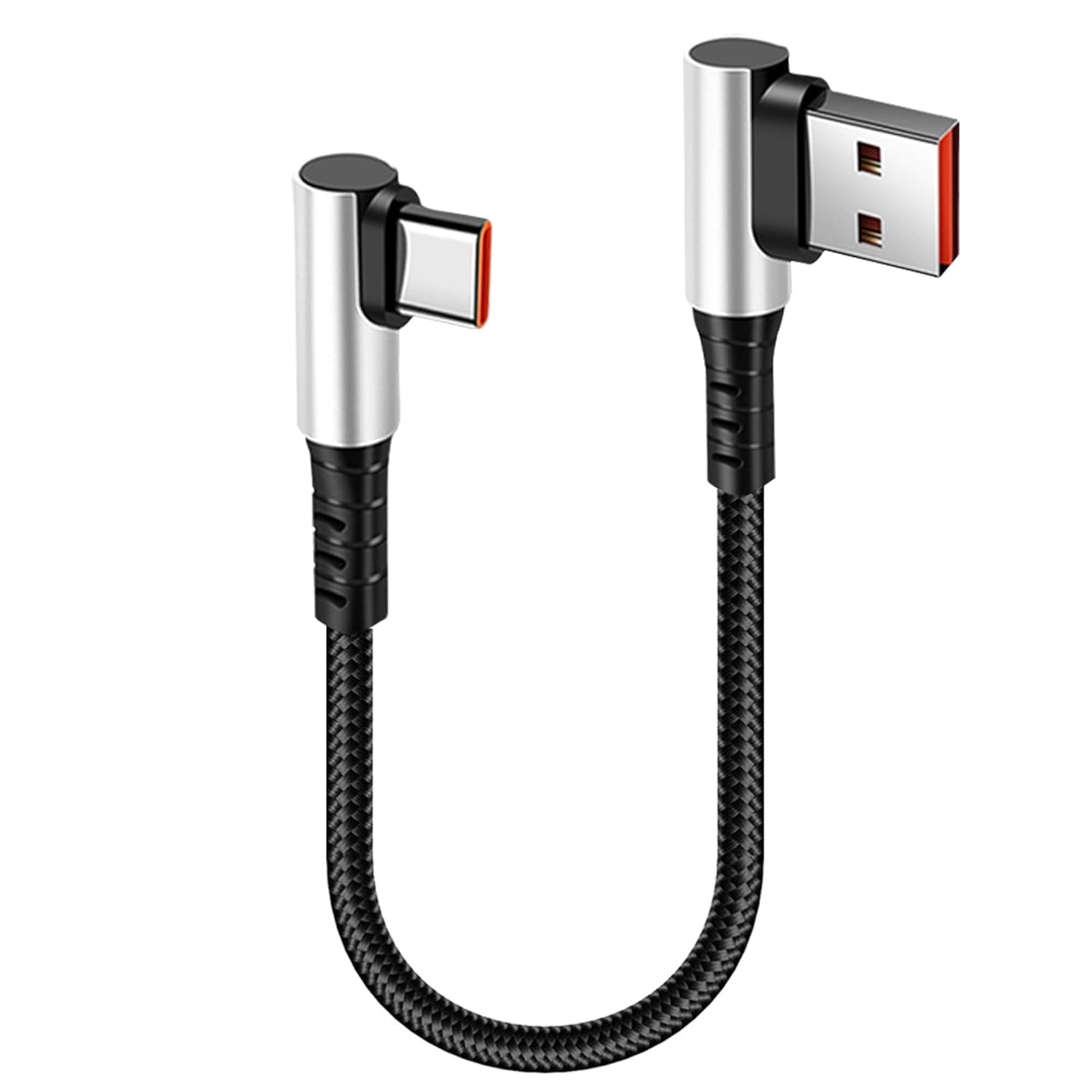 Detalle de MISYNLON 90° USB-C Kabel, 25 cm – Kurzes, rechtwinkliges Ladekabel mit 6A Schnellladung und CarPlay-Unterstützung