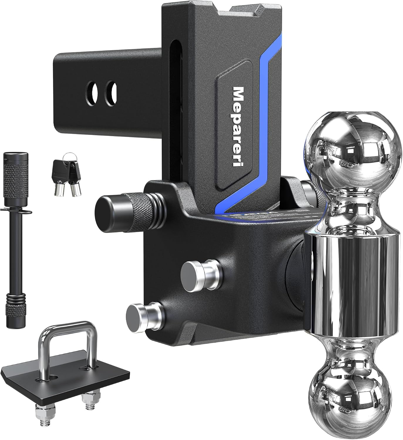 Detalle de Mepareri Adjustable Trailer Hitch, 5-Inch Drop