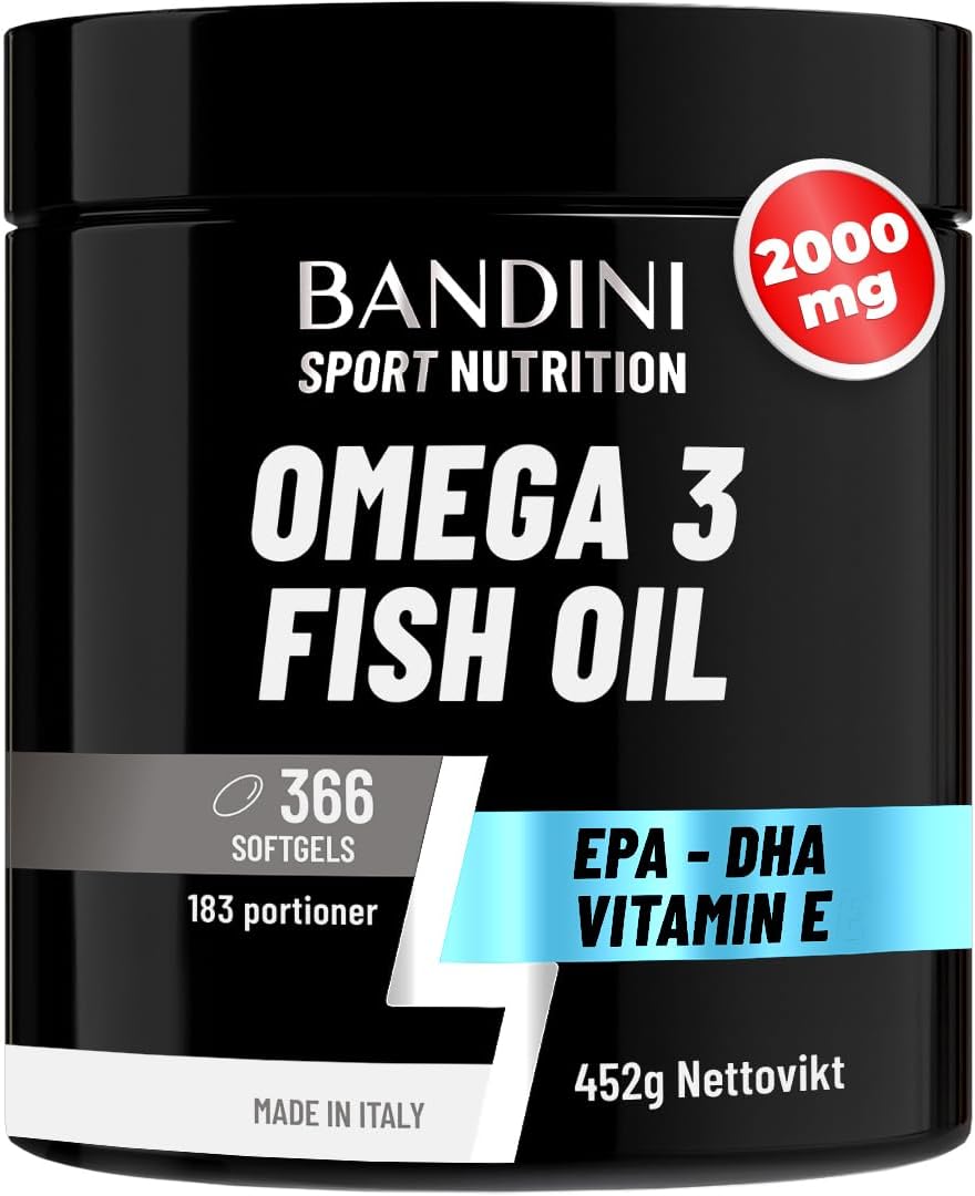 Detalle de BANDINI Omega 3 fiskolja, 366 mjuka kapslar med EPA och DHA