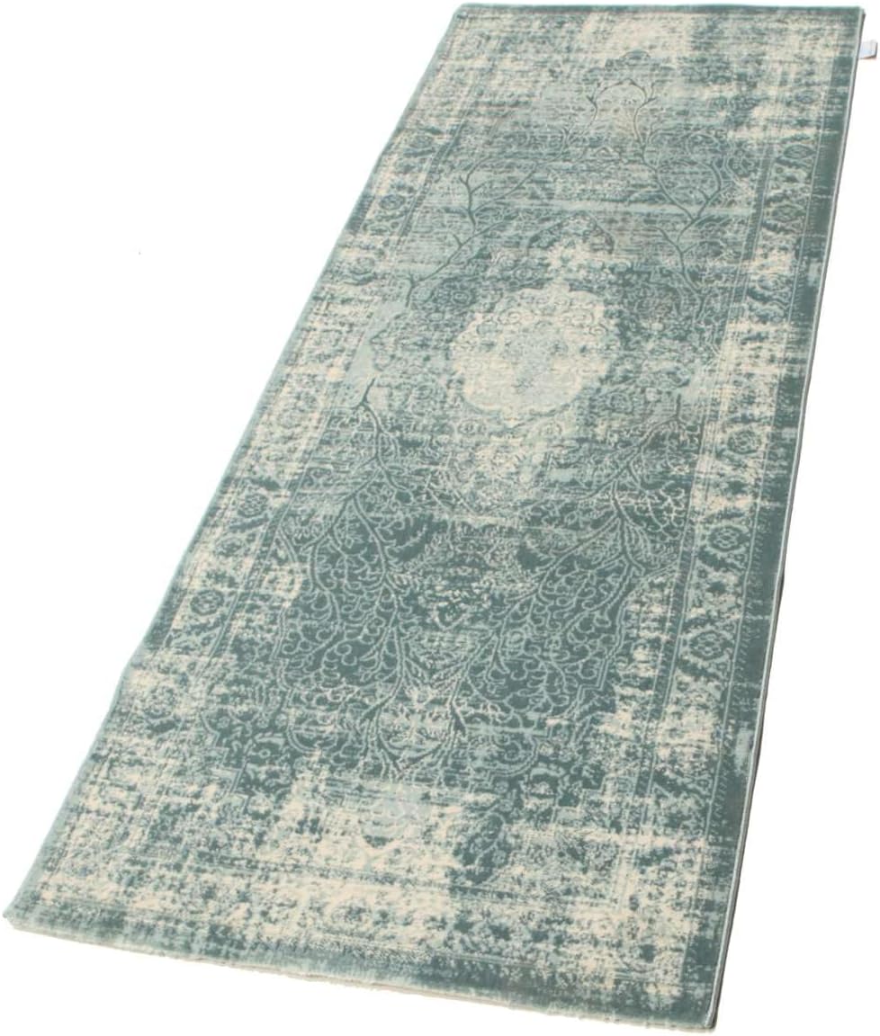Detalle 2 de RugVista Jacinda Oriental Runner Rug, 80 x 200 cm, Light Blue, Low Pile