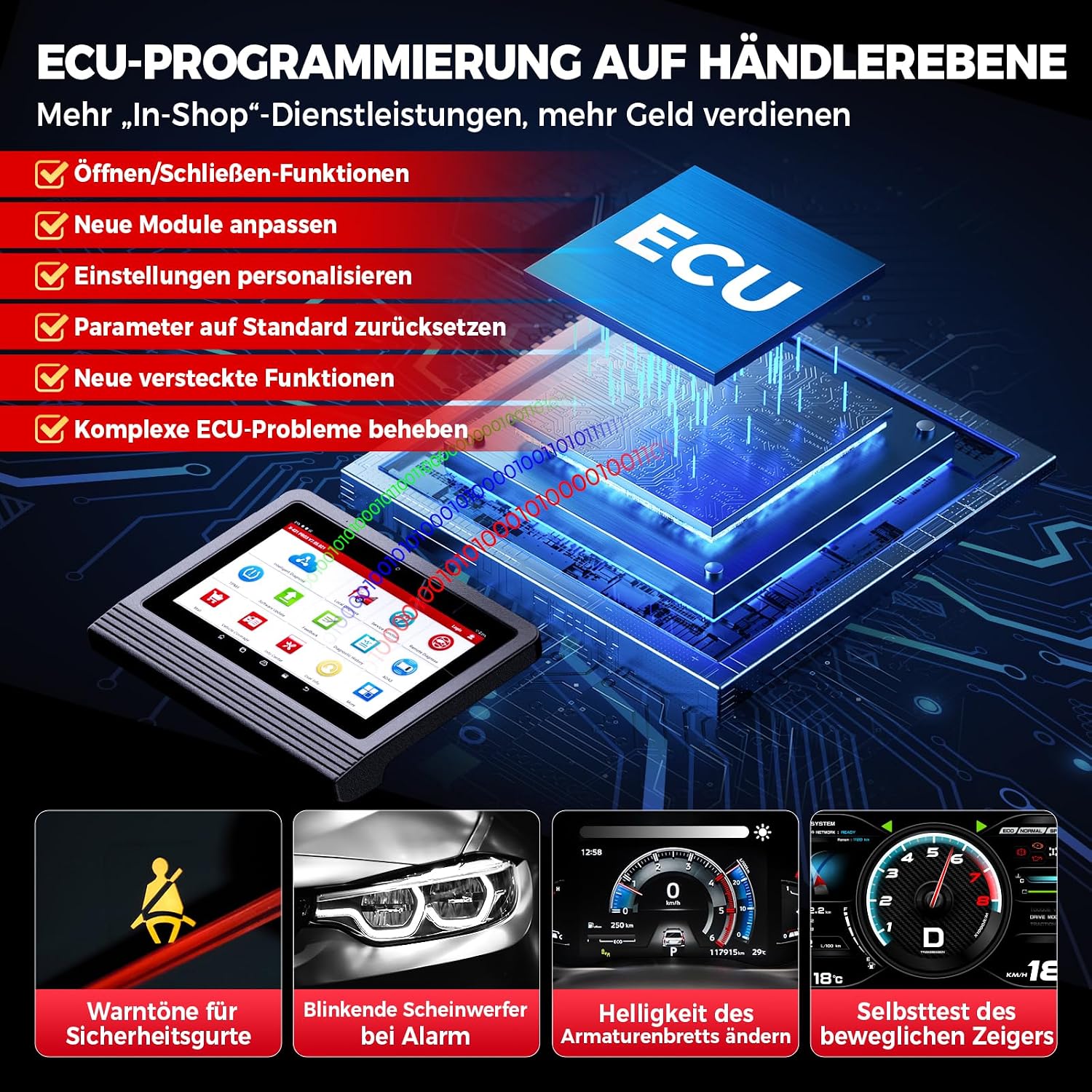 Detalle 2 de LAUNCH X431 V+ PRO 5.0 (LAUNCH X431 V+ 5.0) OBD2 Diagnosegerät mit ECU-Codierung und 55+ Wartungsservices