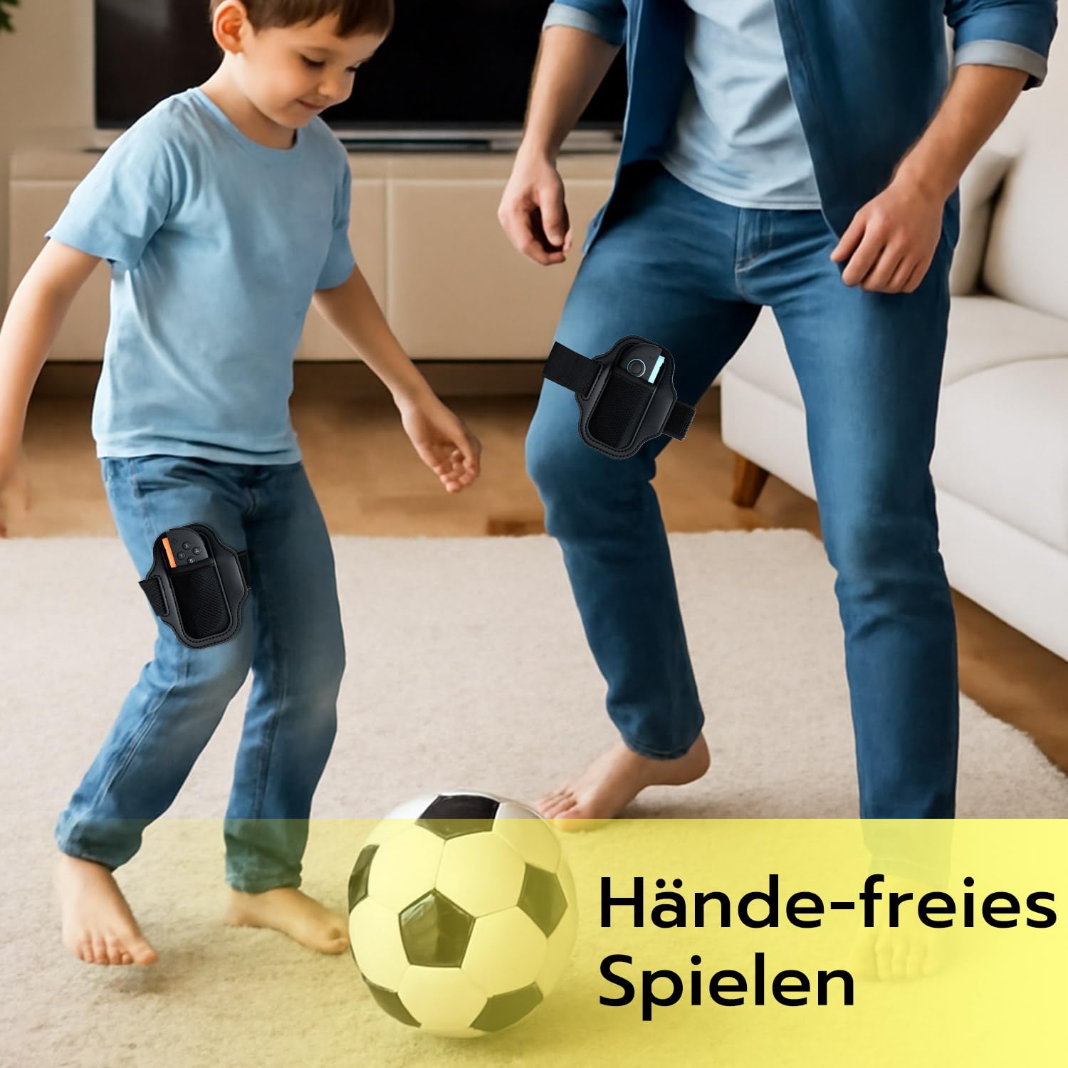 Thumbnail 6 de Wigearss 2 Stück Verstellbarer Sport-Beinriemen für Nintendo Switch Joy-Con
