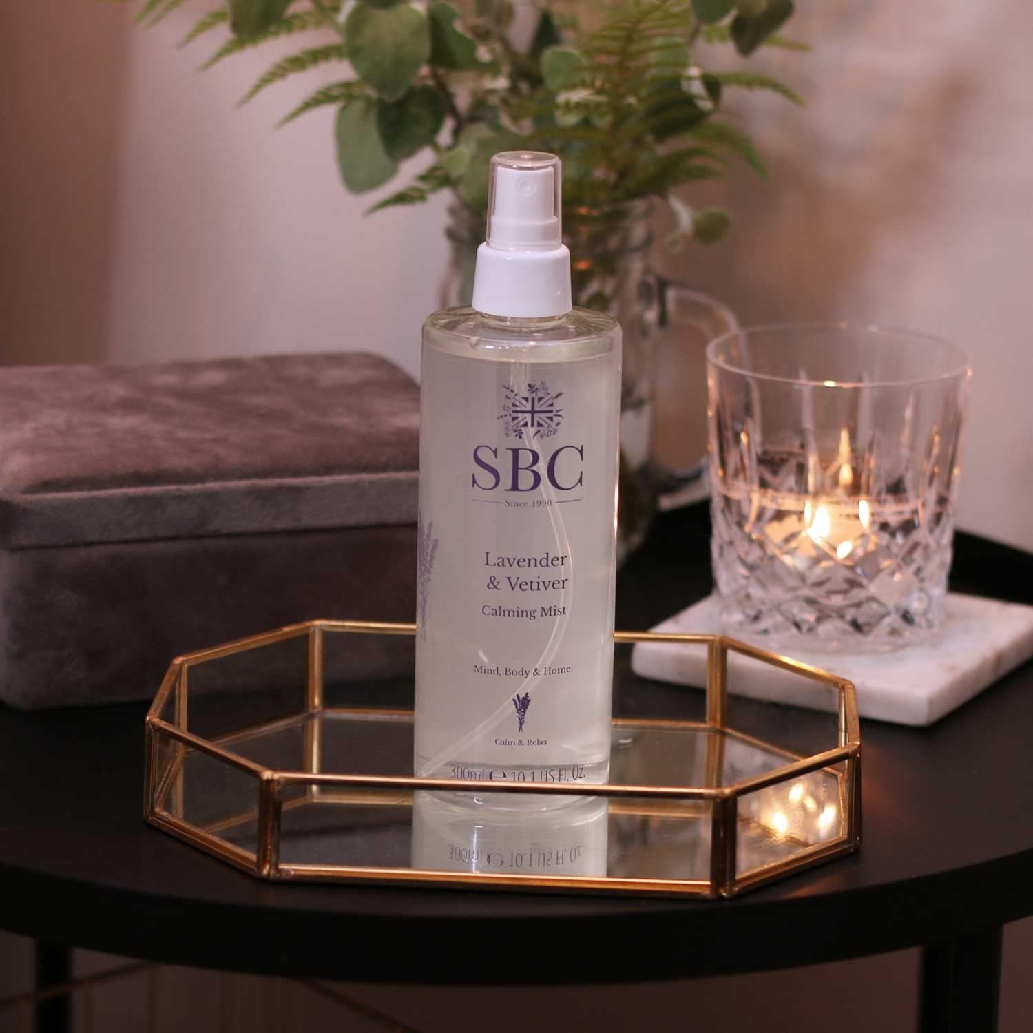 Detalle de SBC Skincare Lavender & Vetiver Calming Mist – 300ml (Vegan Friendly Sleep Spray)