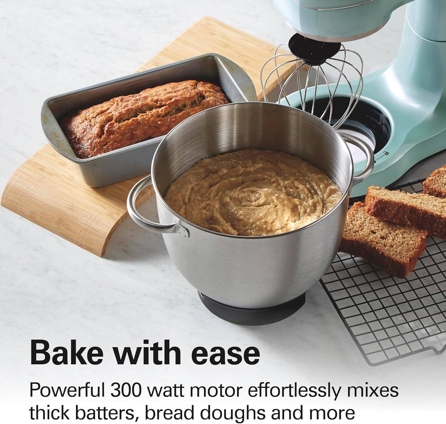 Thumbnail 1 de Hamilton Beach Electric Stand Mixer, 4 Quarts (Aqua) with 7 Speeds