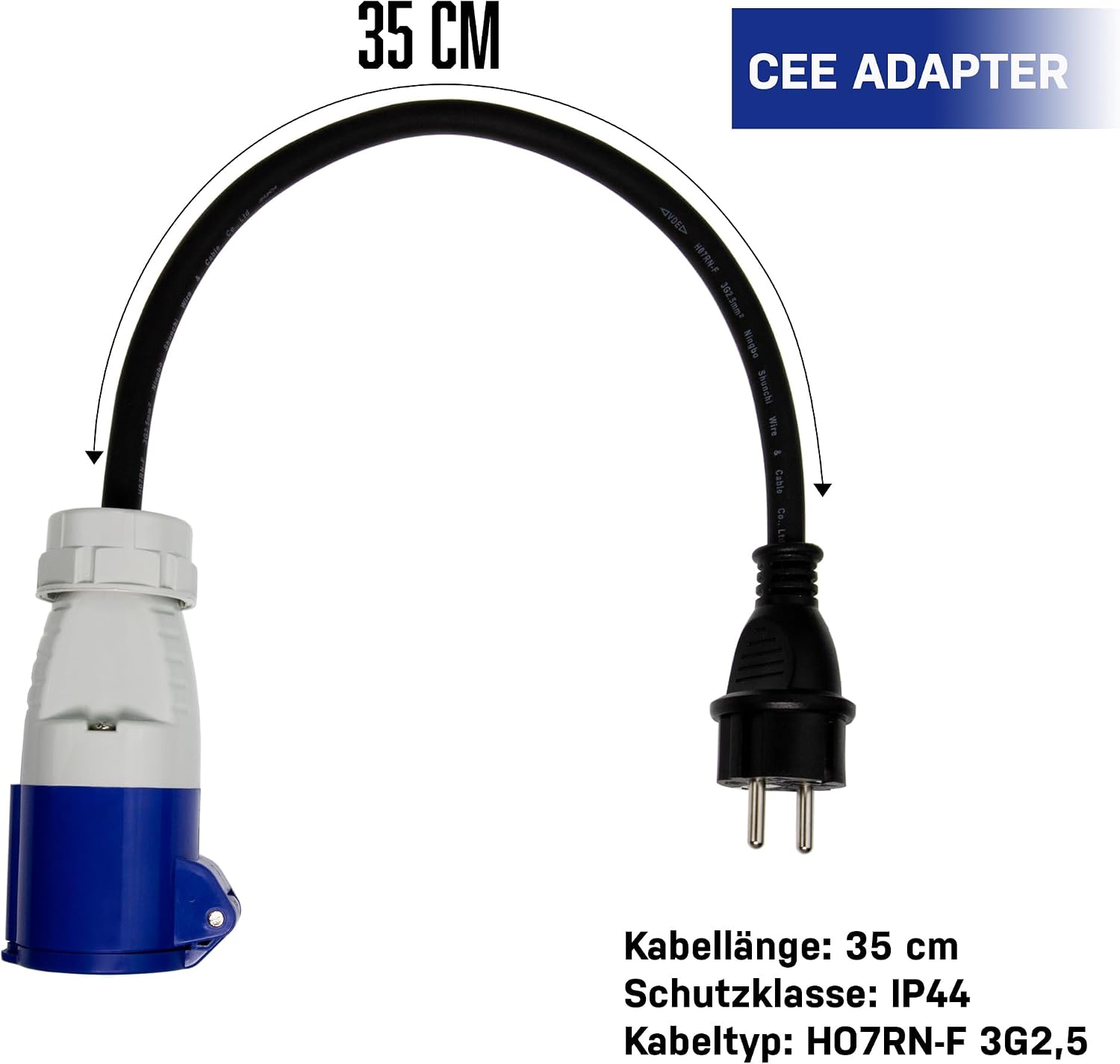 Detalle de CEE Adapter 2x von 16 A für Camping