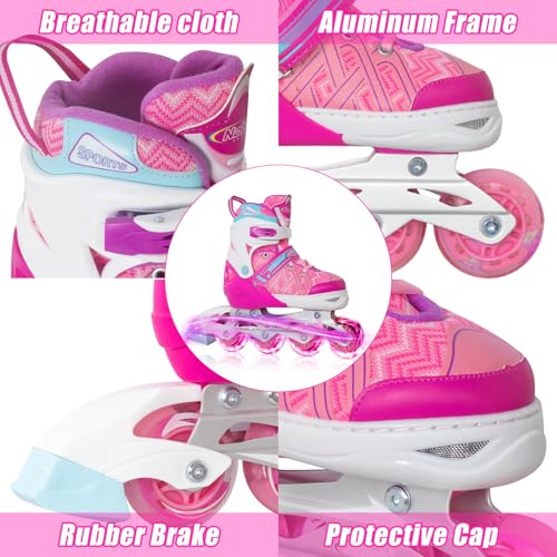 Detalle 2 de Nattork Adjustable Inline Skates with Light Up Wheels ⚙