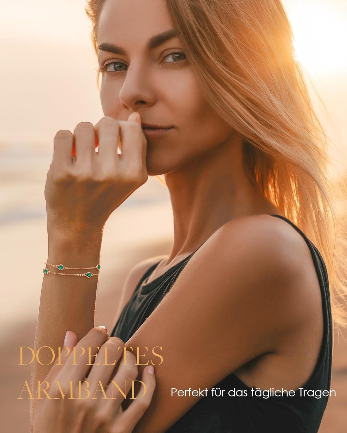 Thumbnail 2 de LOUISA SECRET Bracciale da donna in argento 925 con zirconi e maglia regolabile