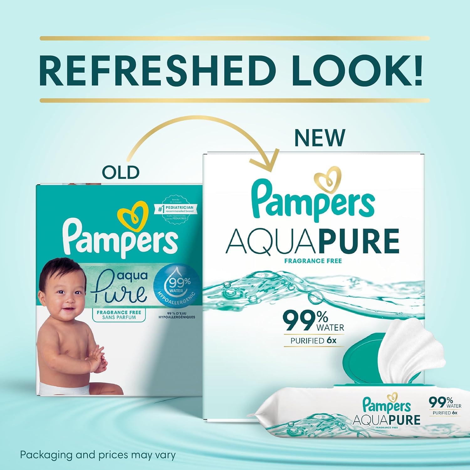 Thumbnail 1 de Pampers Aqua Pure Baby Wipes 896 Pack