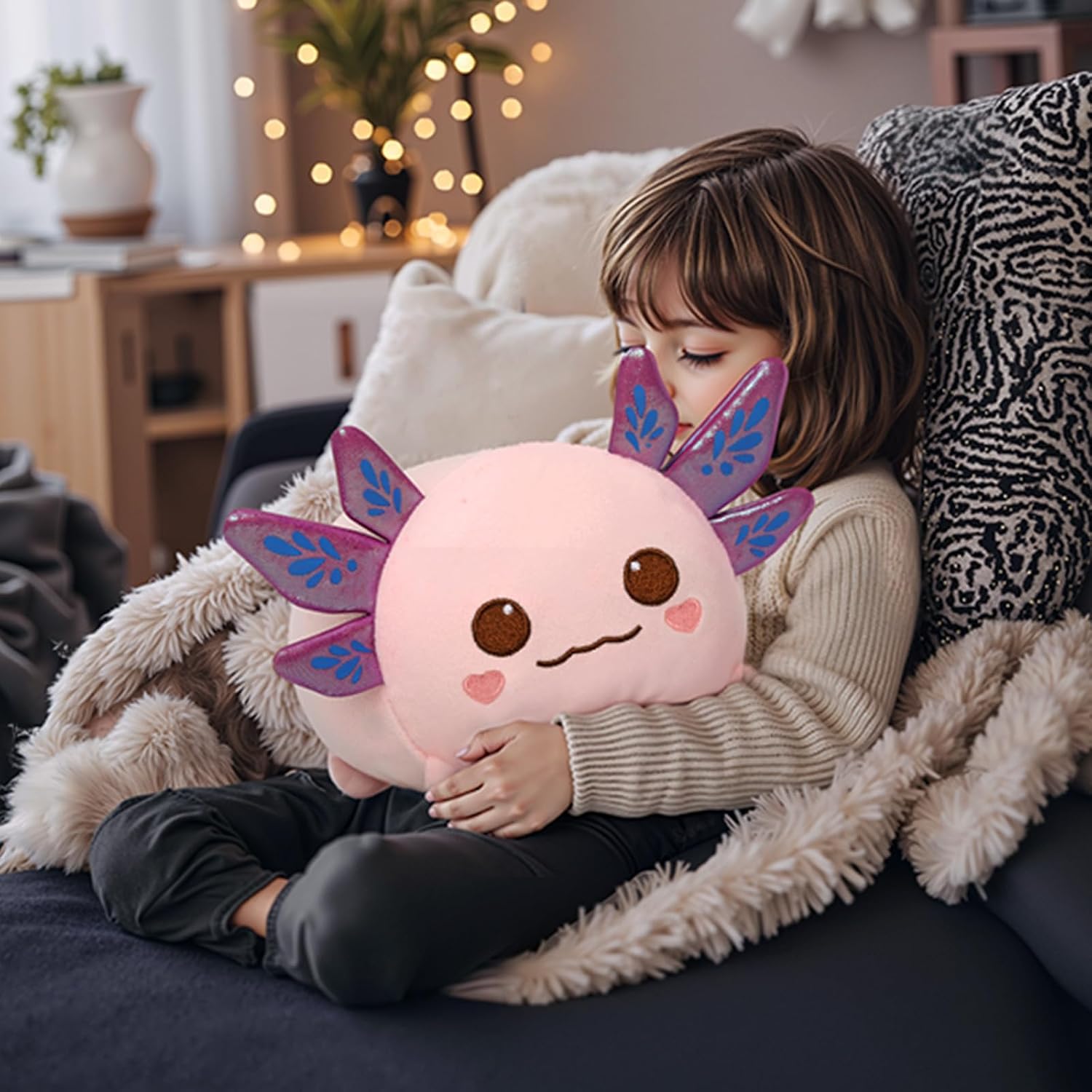 Detalle 2 de Mewaii 16" Soft Pink Axolotl Plush Pillow